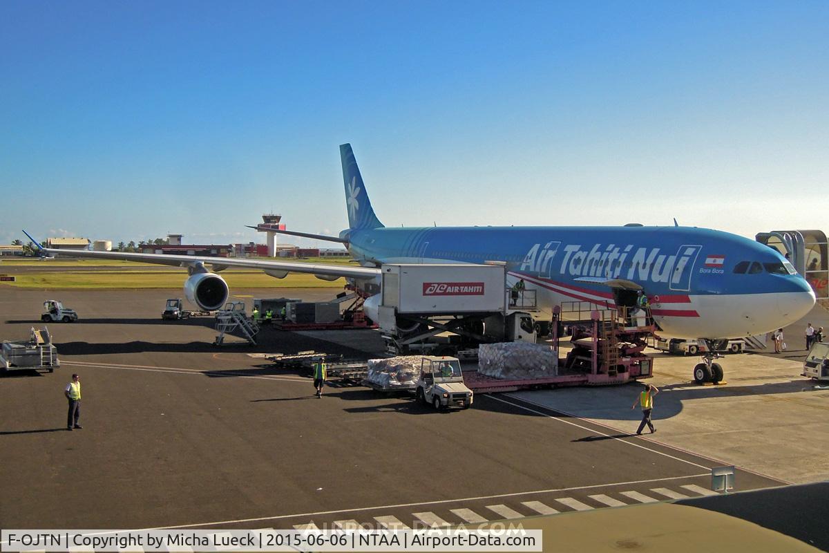 F-OJTN, 2001 Airbus A340-313 C/N 395, At Pape'ete