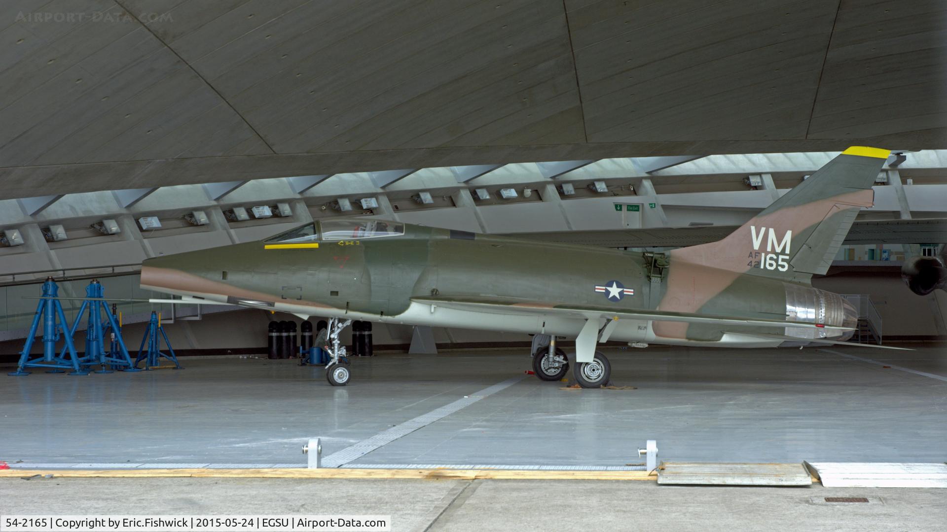 54-2165, North American F-100D Super Sabre C/N 223-45, 1. 54-2165 back on 'terra-firma' during The American Air Museum refurbishment.