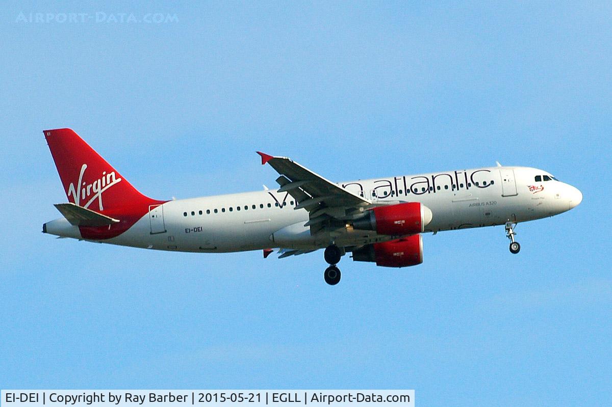 EI-DEI, 2005 Airbus A320-214 C/N 2374, Airbus A320-214 [2374] (Virgin Atlantic) Home~G 21/05/2015. On approach 27L.