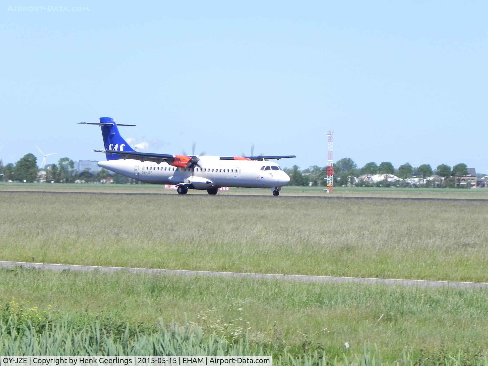 OY-JZE, 2014 ATR 72-212A C/N 1164, Schiphol Airport , Landing