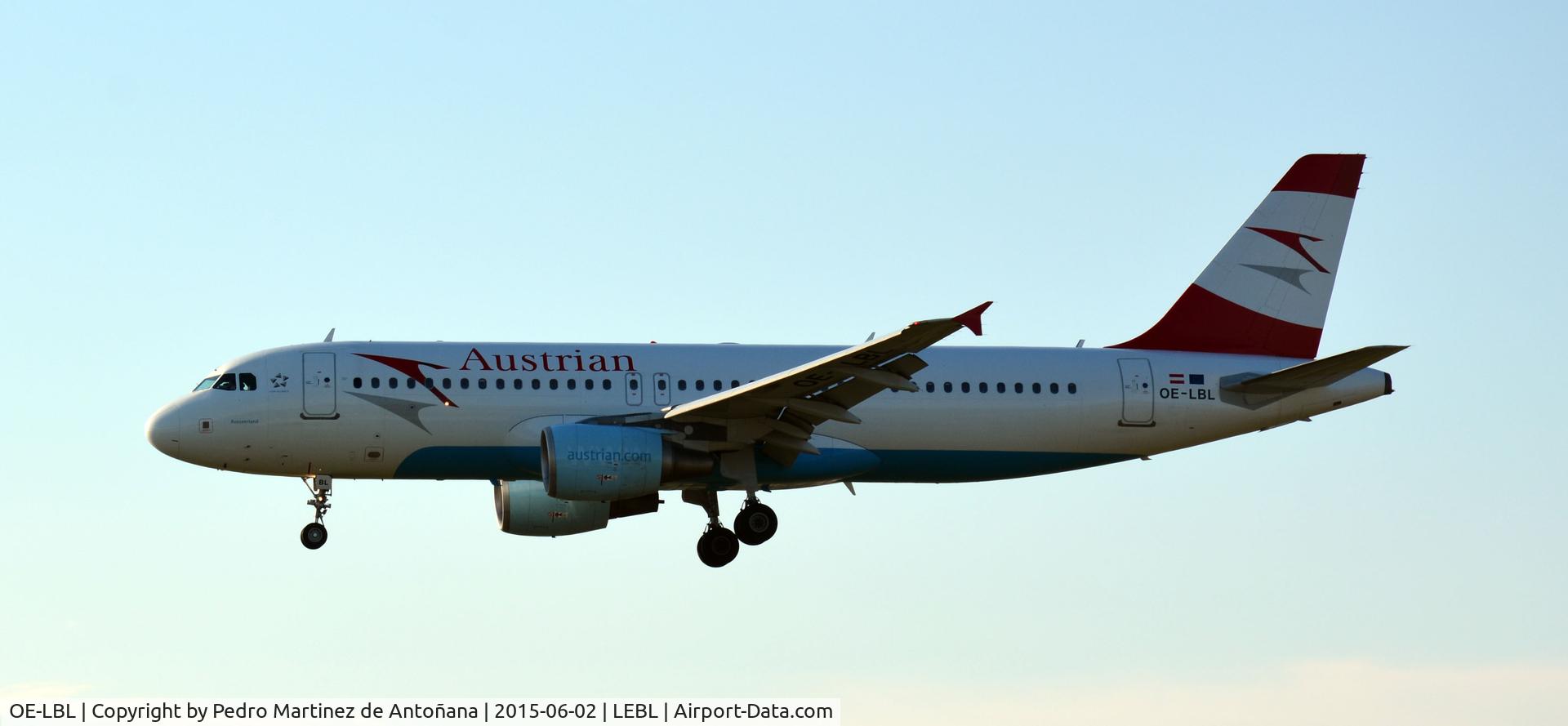 OE-LBL, 2003 Airbus A320-214 C/N 2009, El Prat Barcelona - España