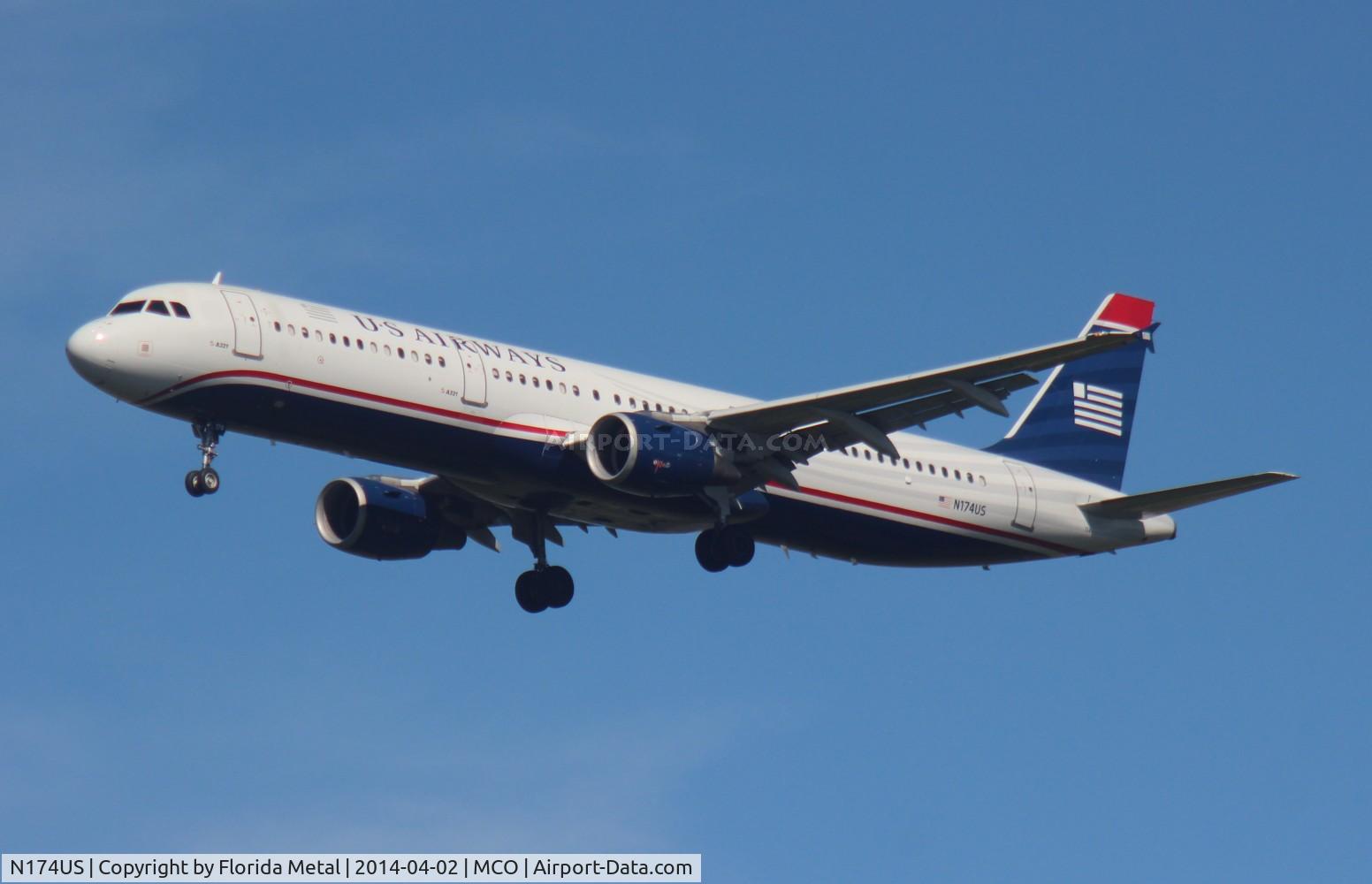 N174US, 2001 Airbus A321-211 C/N 1492, US Airways A321