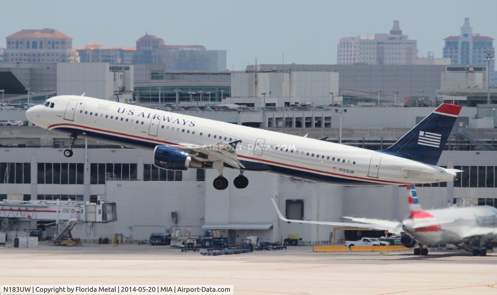 N183UW, 2001 Airbus A321-211 C/N 1539, US Airways