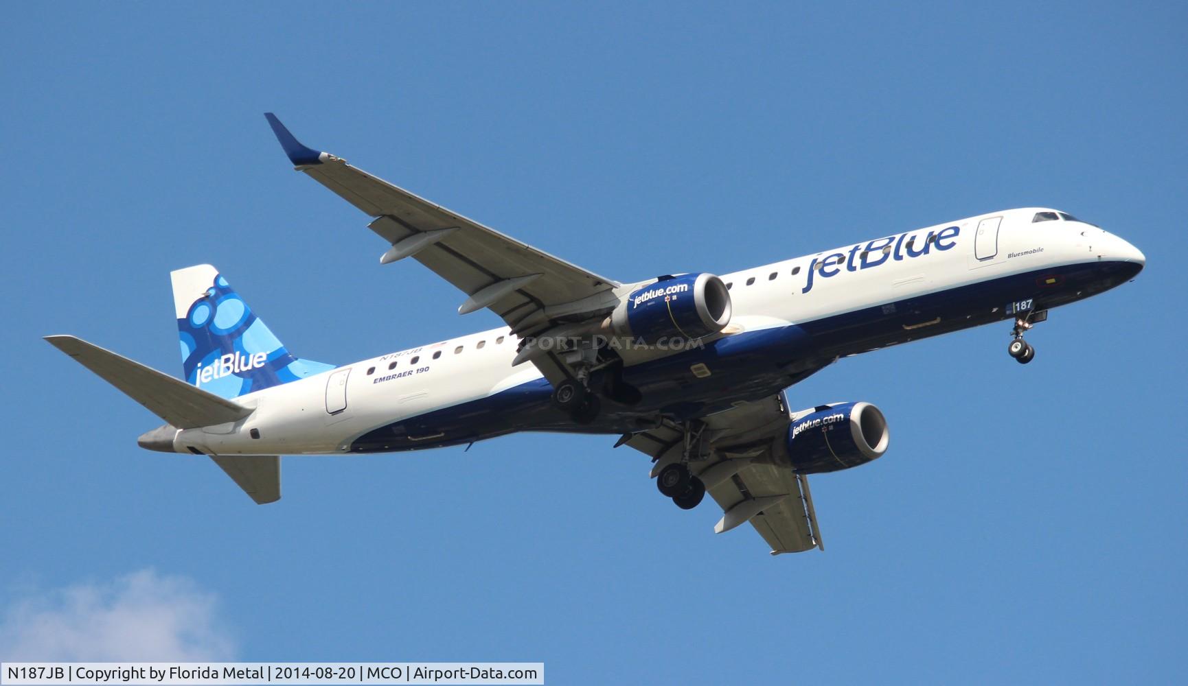 N187JB, 2005 Embraer 190AR (ERJ-190-100IGW) C/N 19000009, Jet Blue