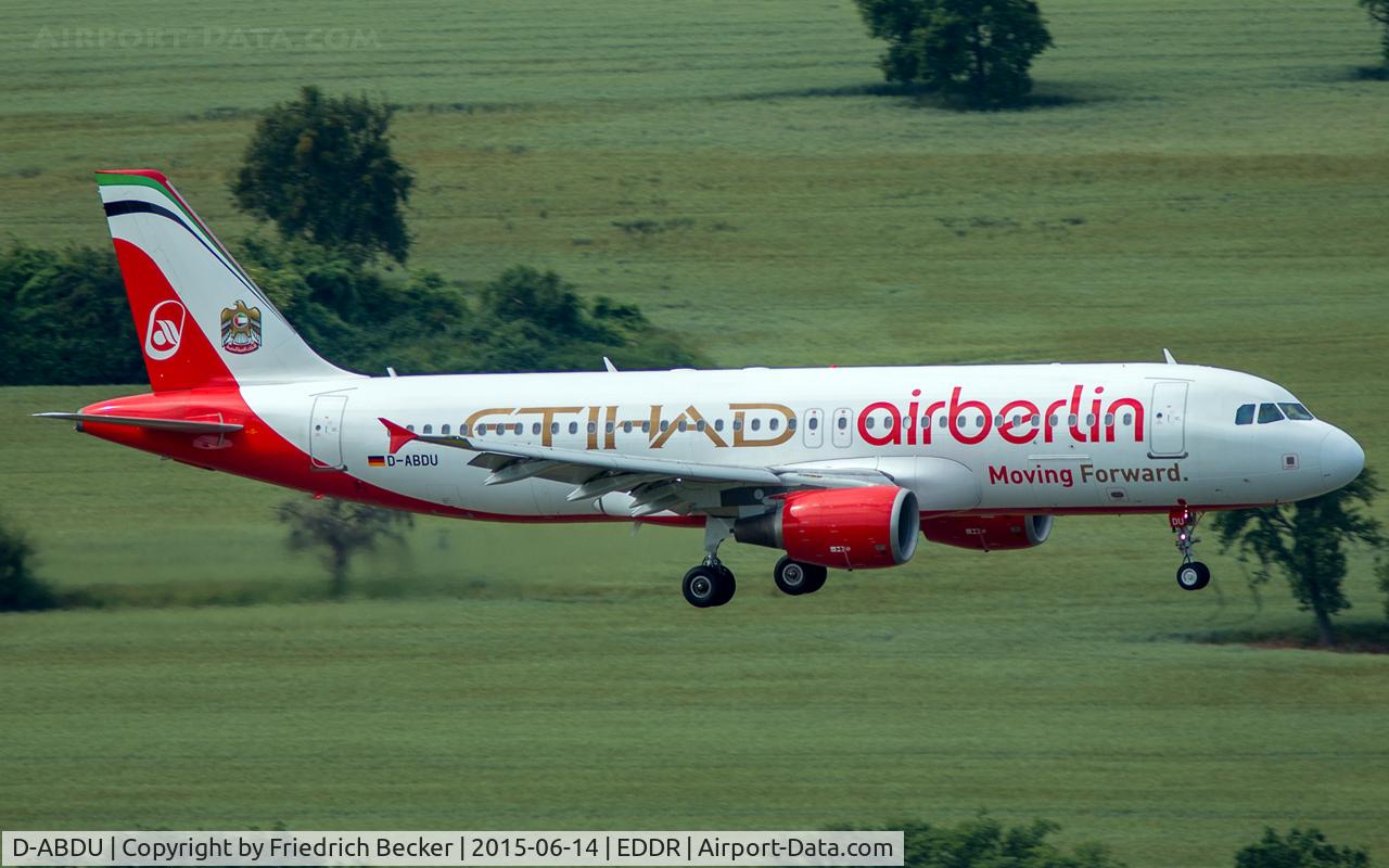 D-ABDU, 2008 Airbus A320-214 C/N 3516, on final RW09, inbound from Palma