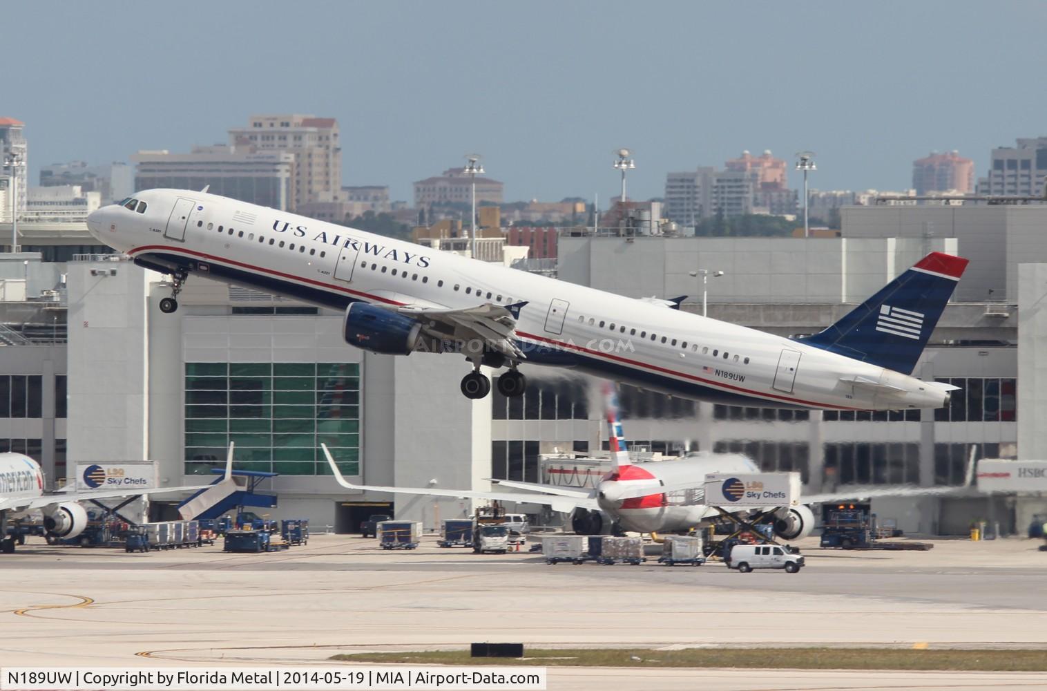 N189UW, 2001 Airbus A321-211 C/N 1425, US Airways A321