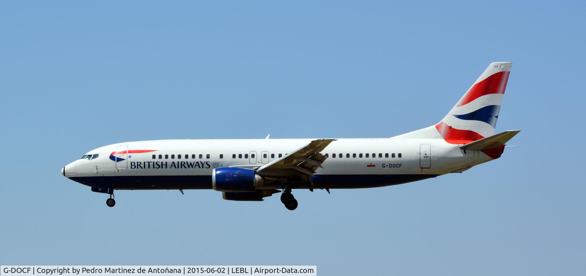 G-DOCF, 1991 Boeing 737-436 C/N 25407, El Prat Barcelona - España
