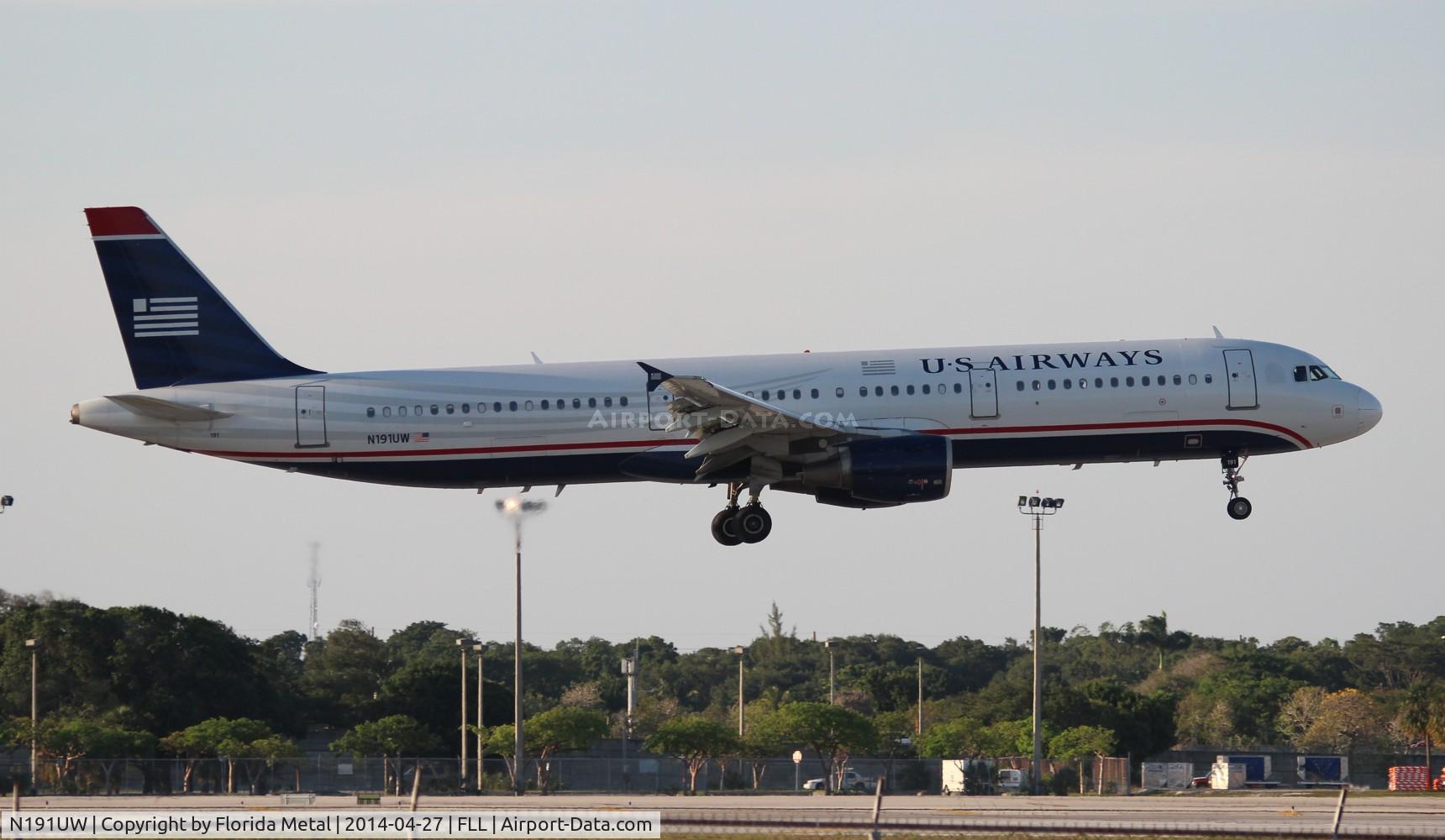 N191UW, 2001 Airbus A321-211 C/N 1447, US Airways