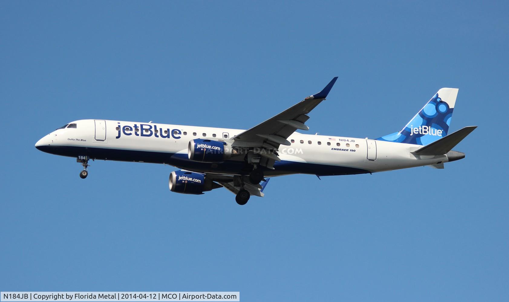 N184JB, 2005 Embraer 190AR (ERJ-190-100IGW) C/N 19000008, Jet Blue
