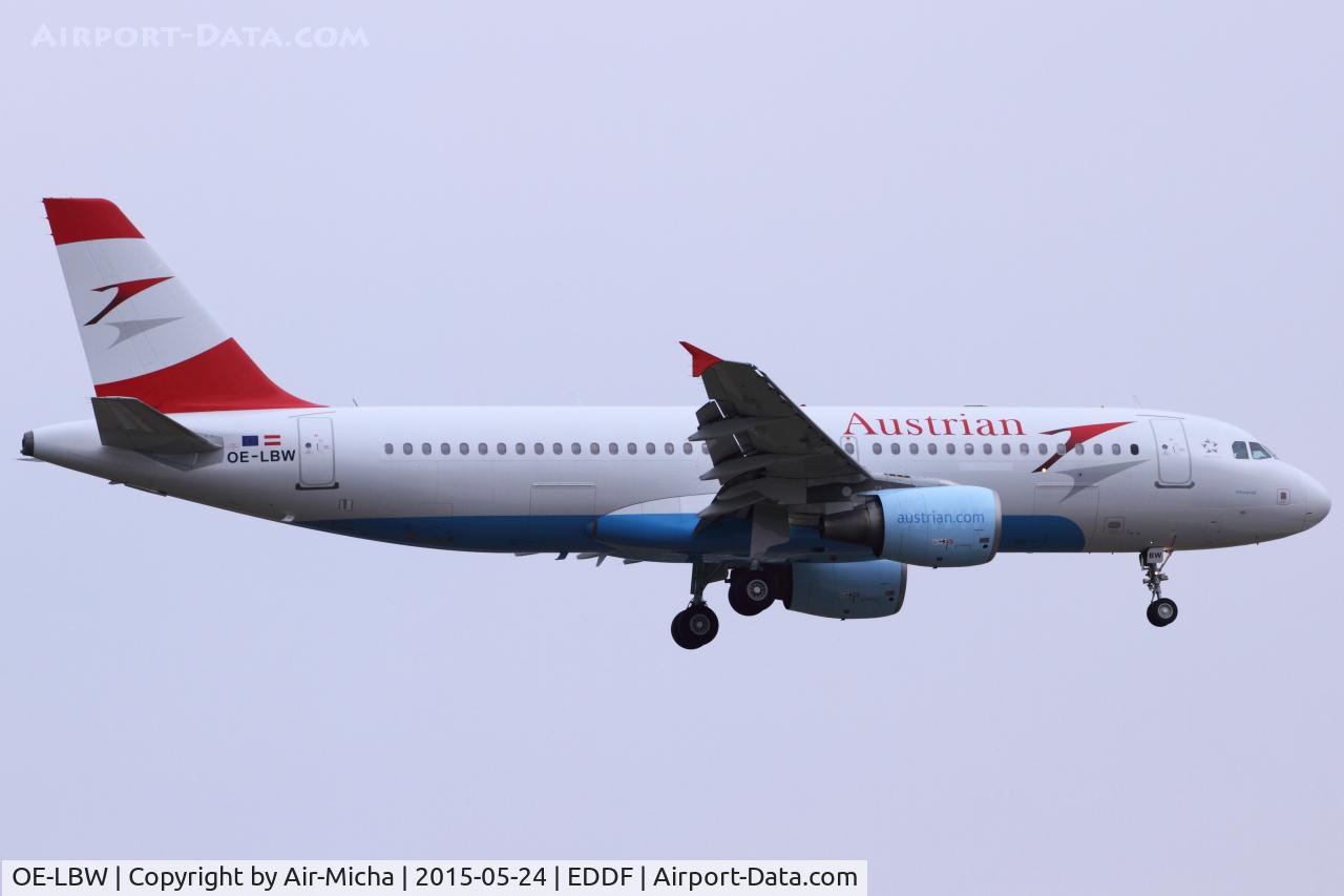 OE-LBW, 2001 Airbus A320-214 C/N 1678, Austrian Airlines