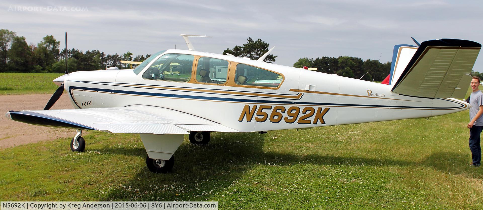 N5692K, 1964 Beech S35 Bonanza C/N D-7621, EAA Chapter 551 Bean and Brat Fly-in