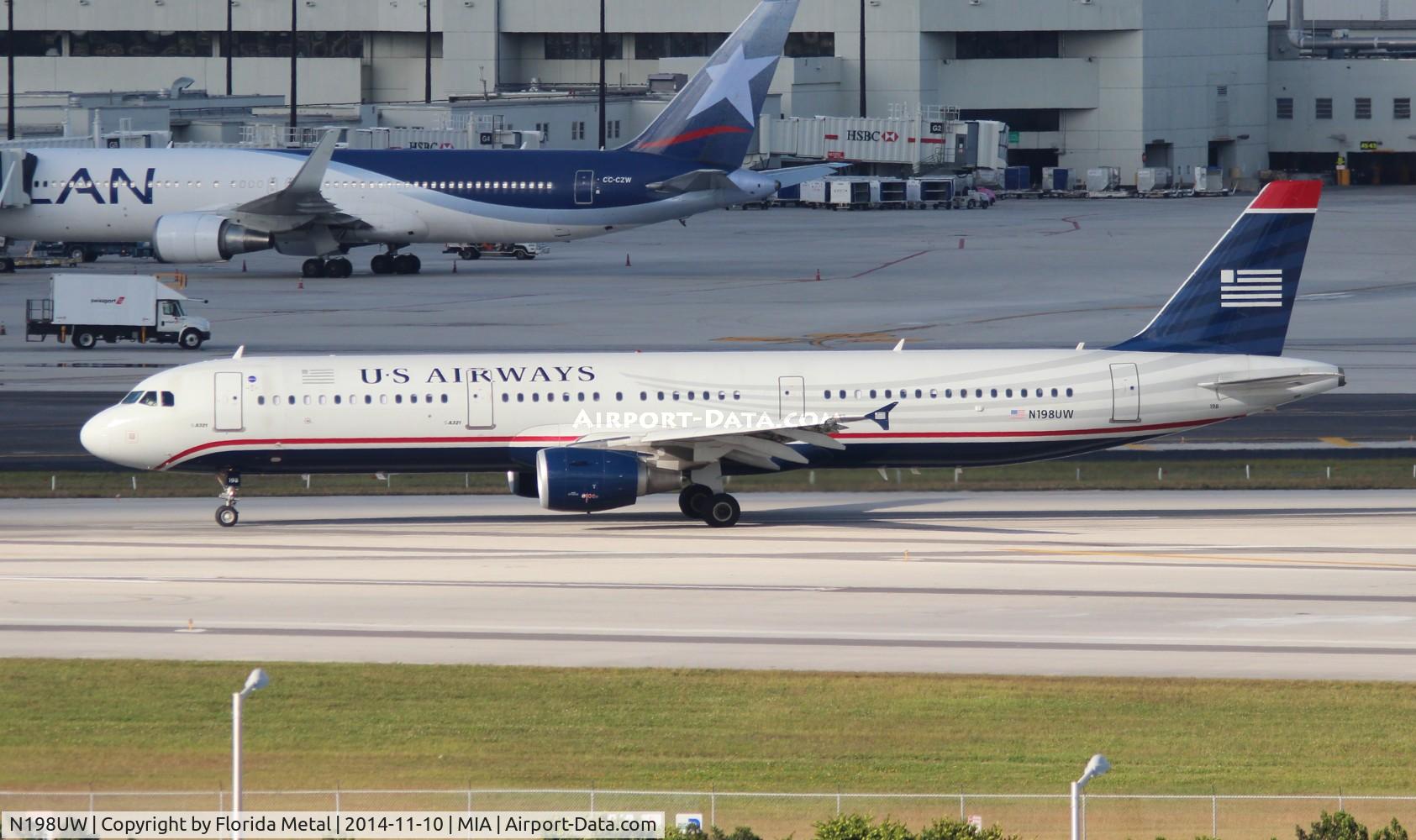 N198UW, 2013 Airbus A321-211 C/N 5444, US Airways A321