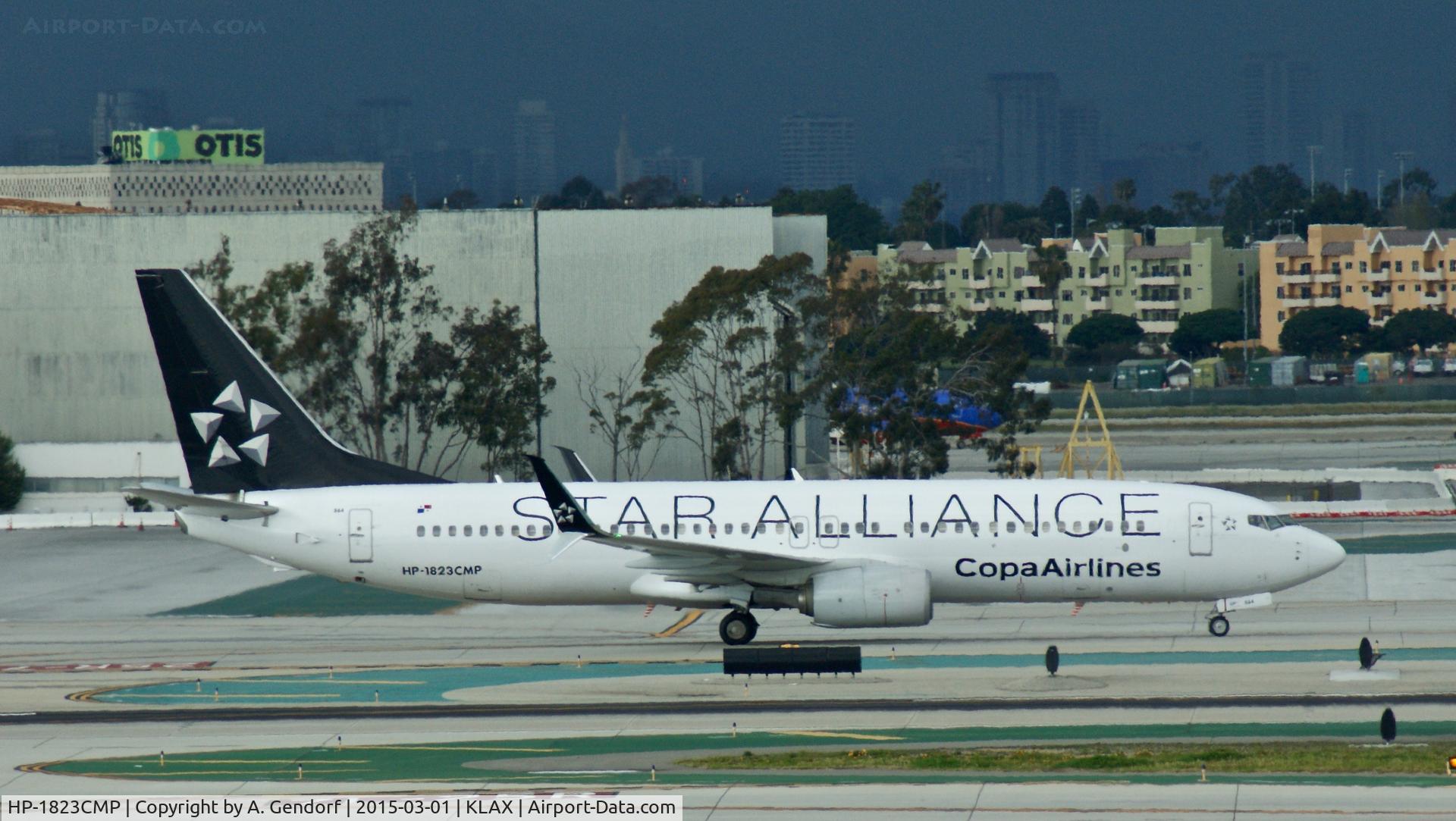 HP-1823CMP, 2012 Boeing 737-86N C/N 39398, COPA Airlines (Star Alliance cs.), is here taxiing at Los Angeles Int'l(KLAX)