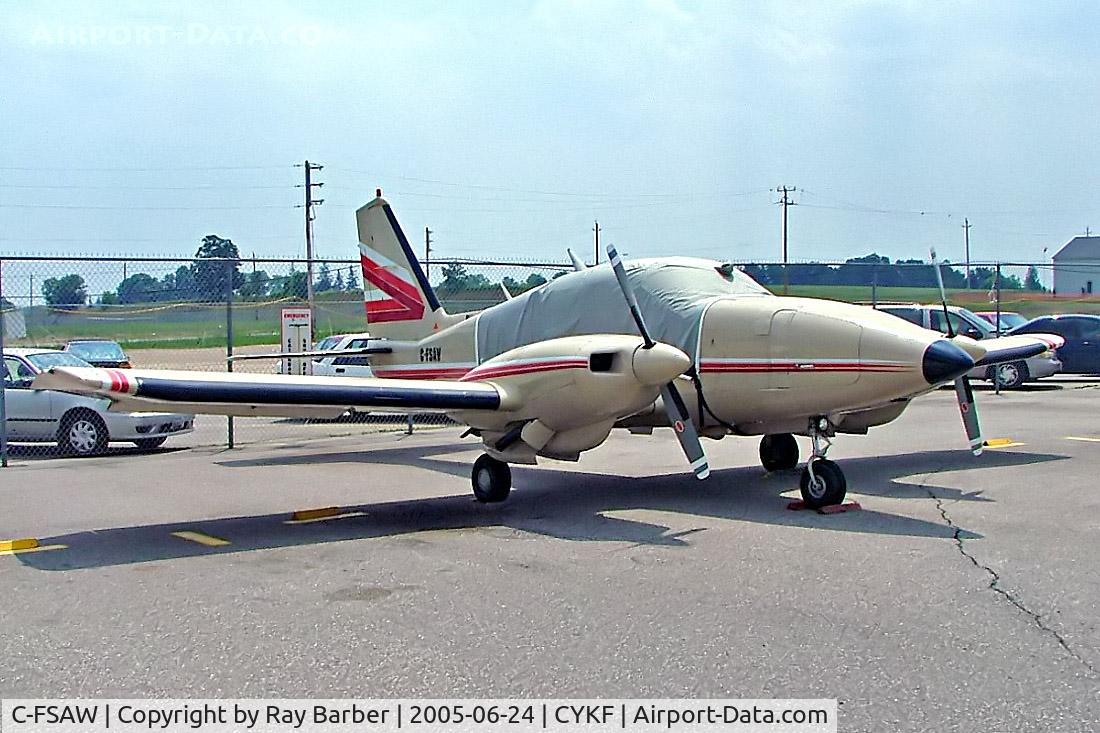 C-FSAW, 1980 Piper PA-23-250 C/N 278154002, C-FSAW   Piper PA-23-250 Aztec F [27-8154002] Kitchener-Waterloo Regional~C 24/06/2005