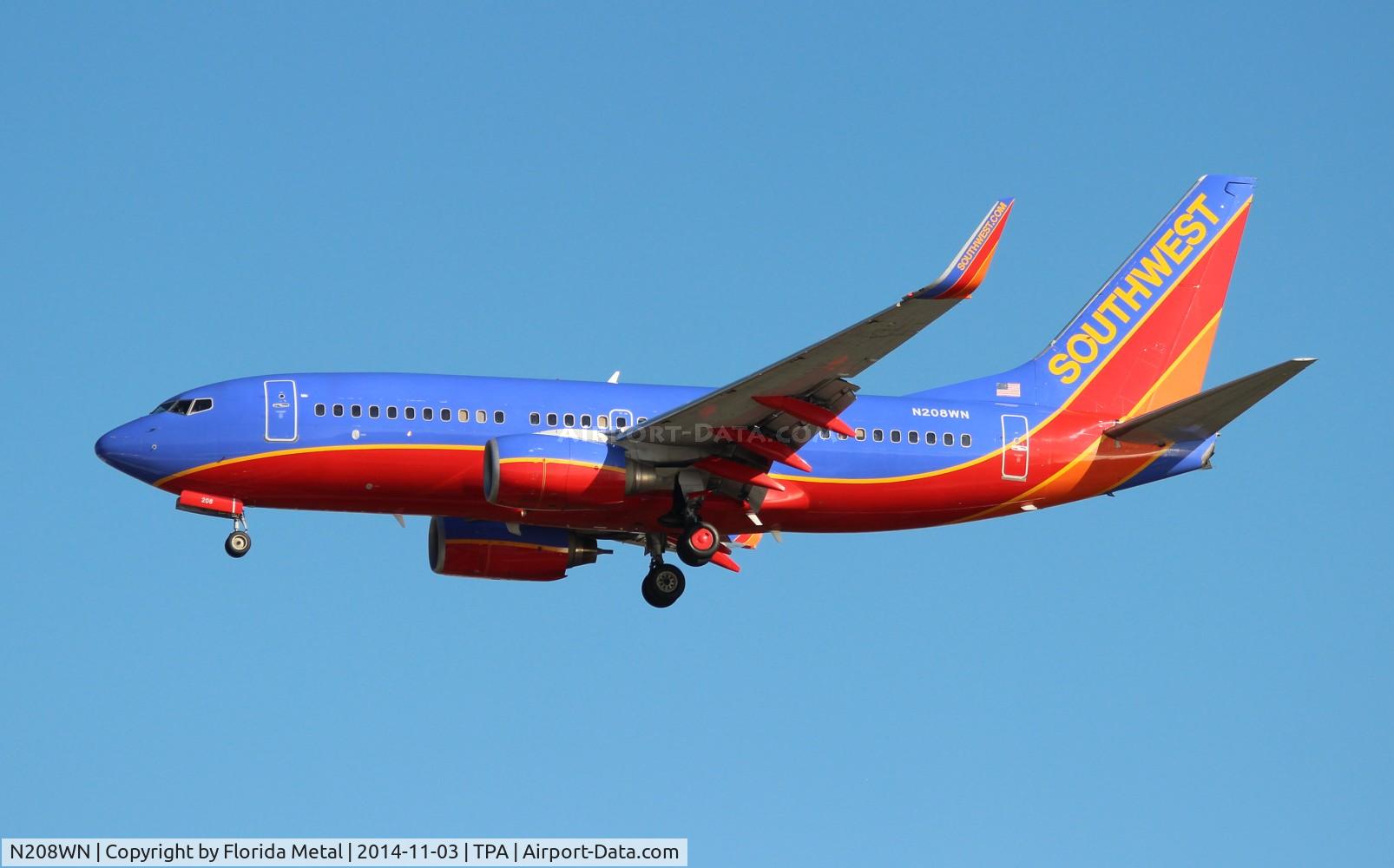 N208WN, 2005 Boeing 737-7H4 C/N 29856, Southwest