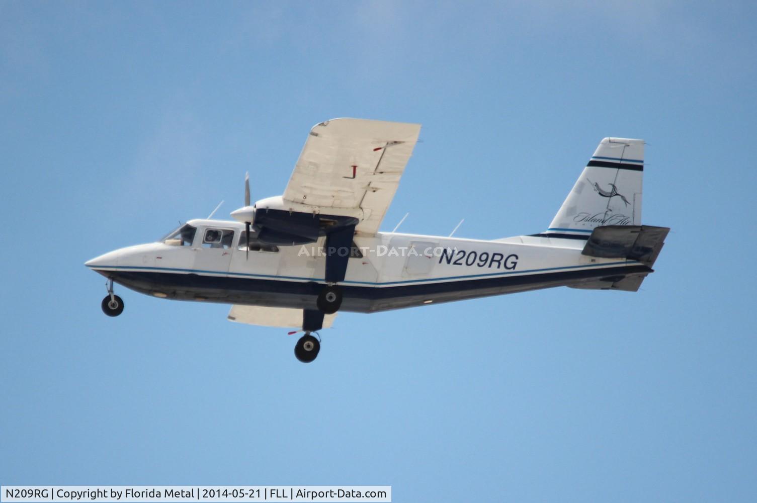 N209RG, 1971 Britten-Norman BN-2A-6 Islander C/N 209, BN-2A