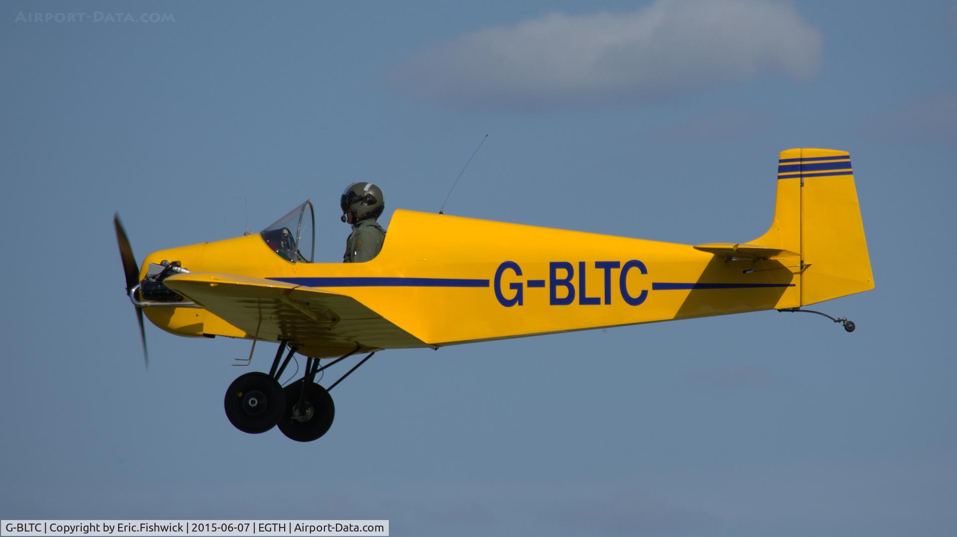 G-BLTC, 1991 Druine D.31A Turbulent C/N PFA 048-10964, 41. G-BLTC in display mode at The Shuttleworth Flying Day and LAA Party in the Park, June 2015.
