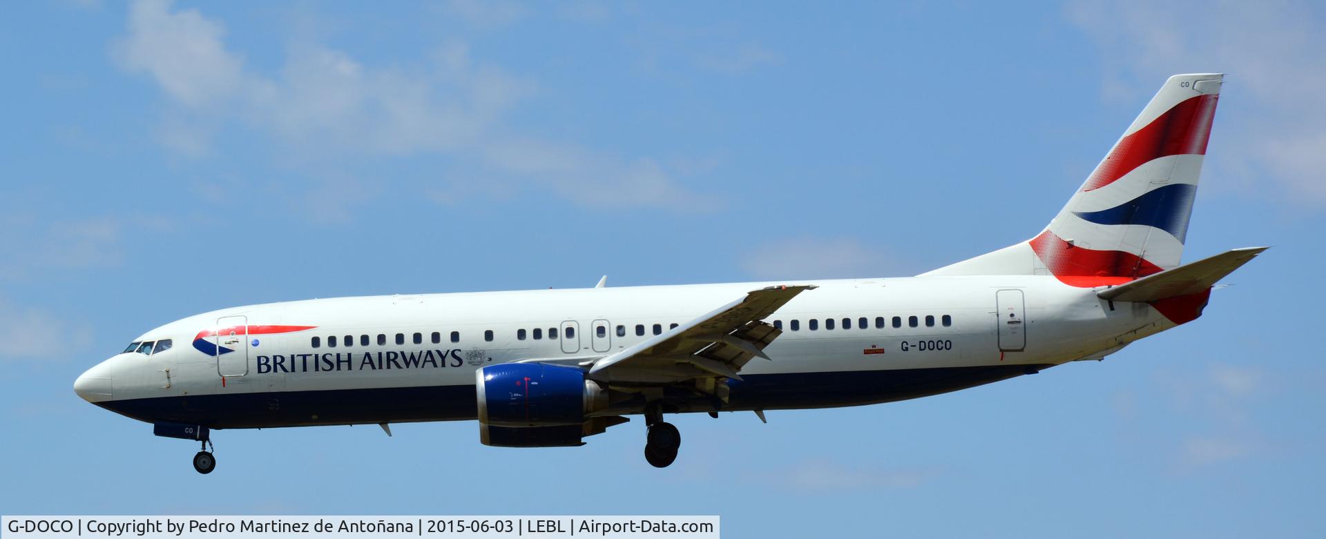 G-DOCO, 1992 Boeing 737-436 C/N 25849, El Prat Barcelona - España