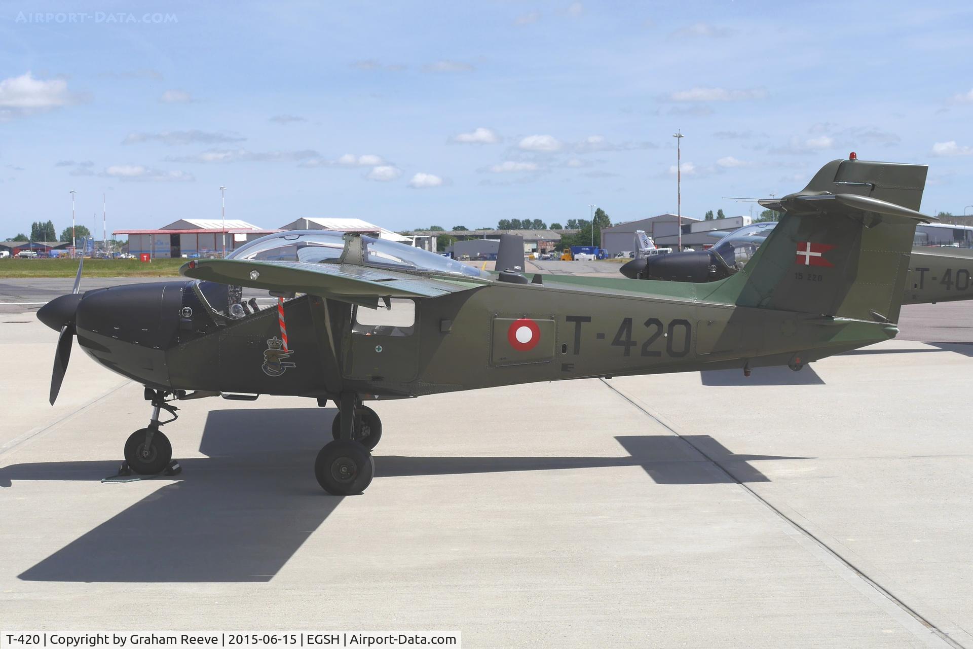 T-420, Saab T-17 Supporter C/N 15-220, Parked at Norwich.