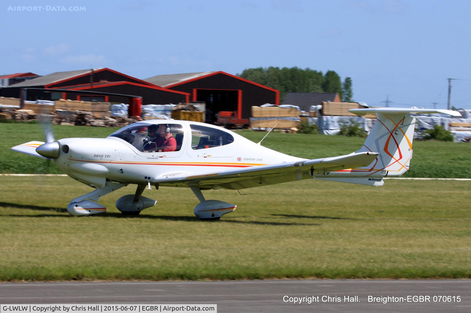 G-LWLW, 2003 Diamond DA-40D Diamond Star C/N D4.052, at Breighton's Summer fly in