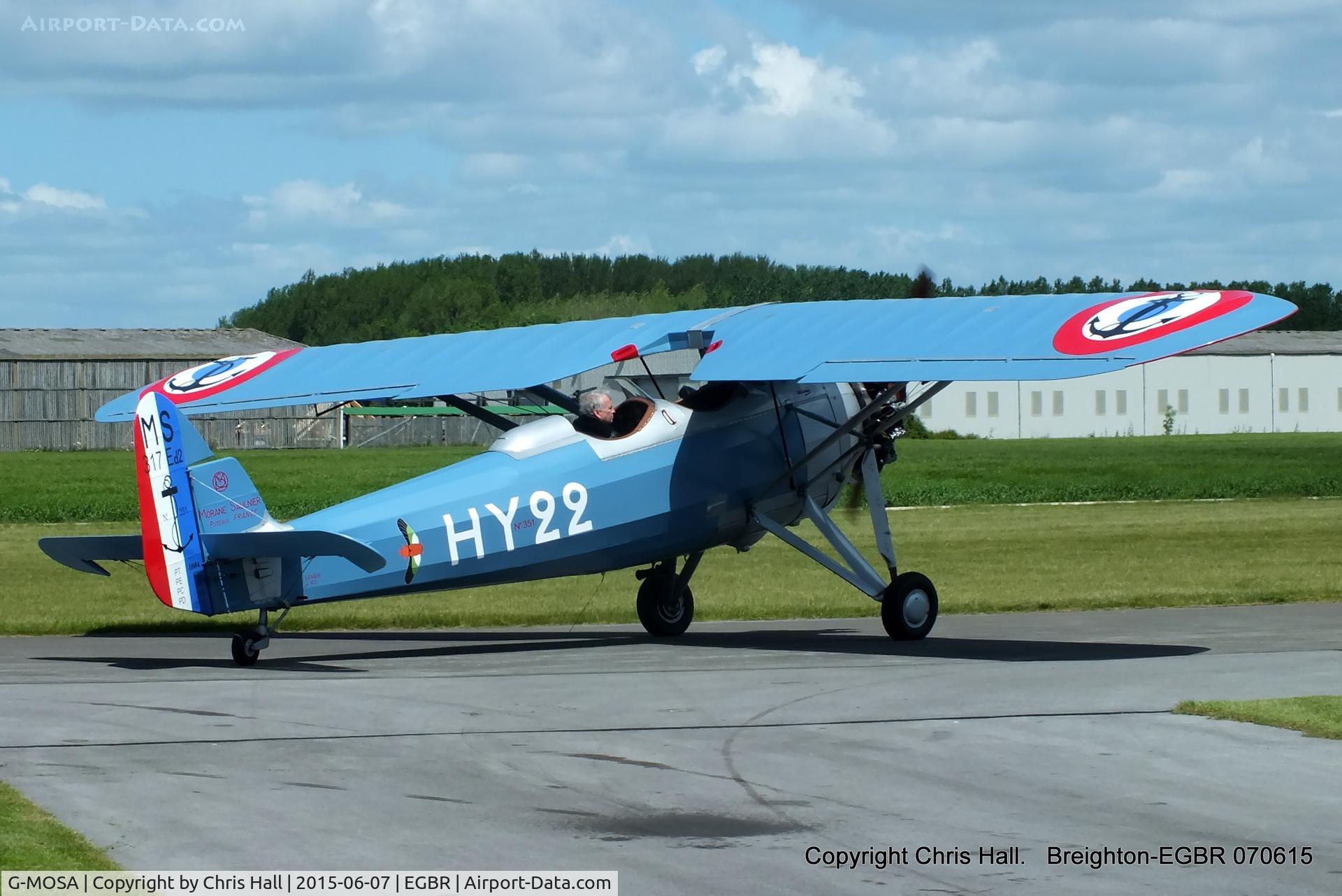 G-MOSA, 1952 Morane-Saulnier MS.317 C/N 351, at Breighton's Summer fly in