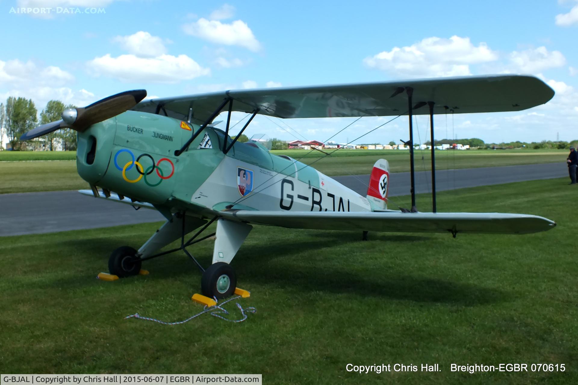 G-BJAL, 1957 Bucker 1-131E Jungmann C/N 1028, at Breighton's Summer fly in