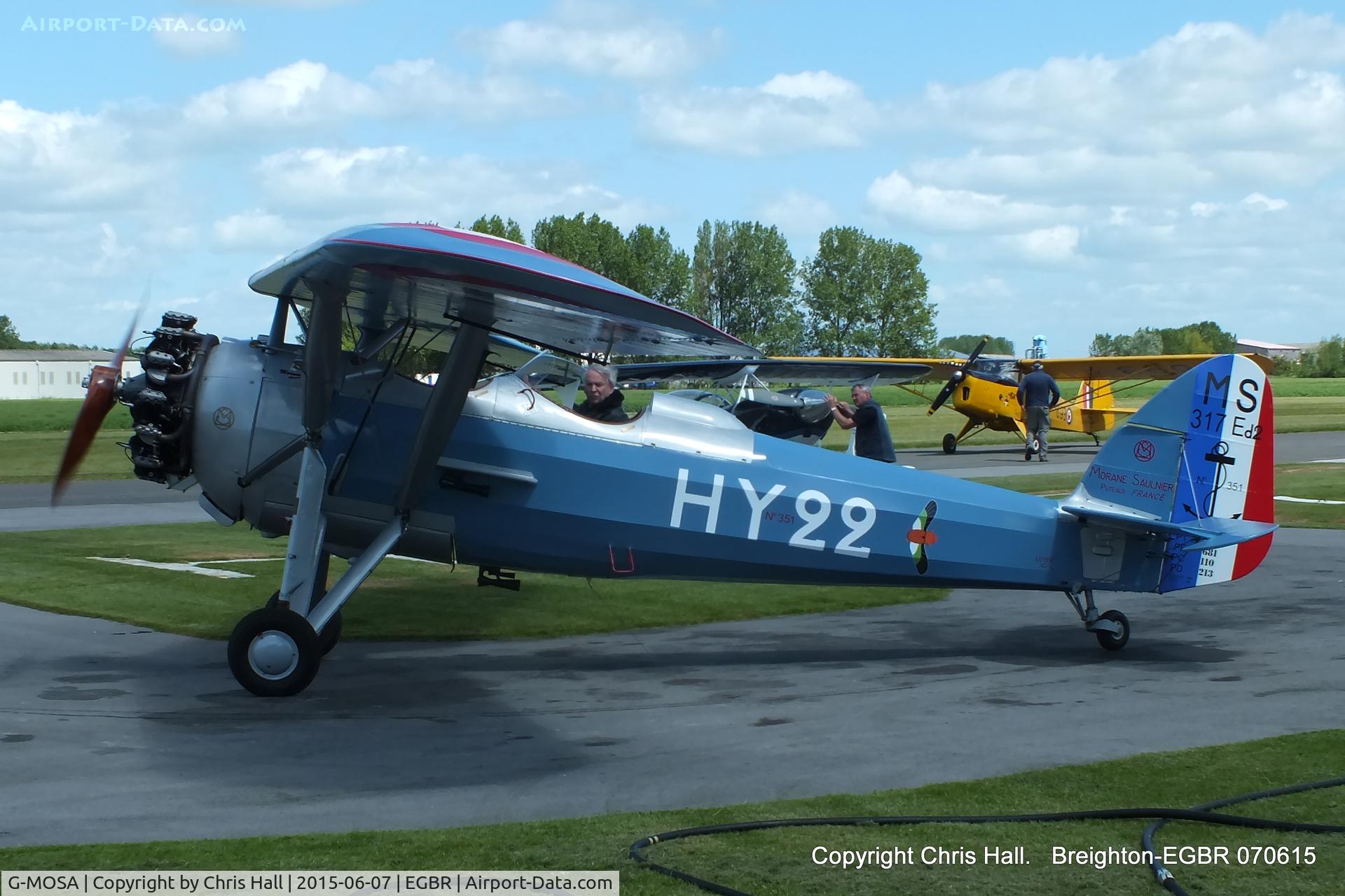 G-MOSA, 1952 Morane-Saulnier MS.317 C/N 351, at Breighton's Summer fly in