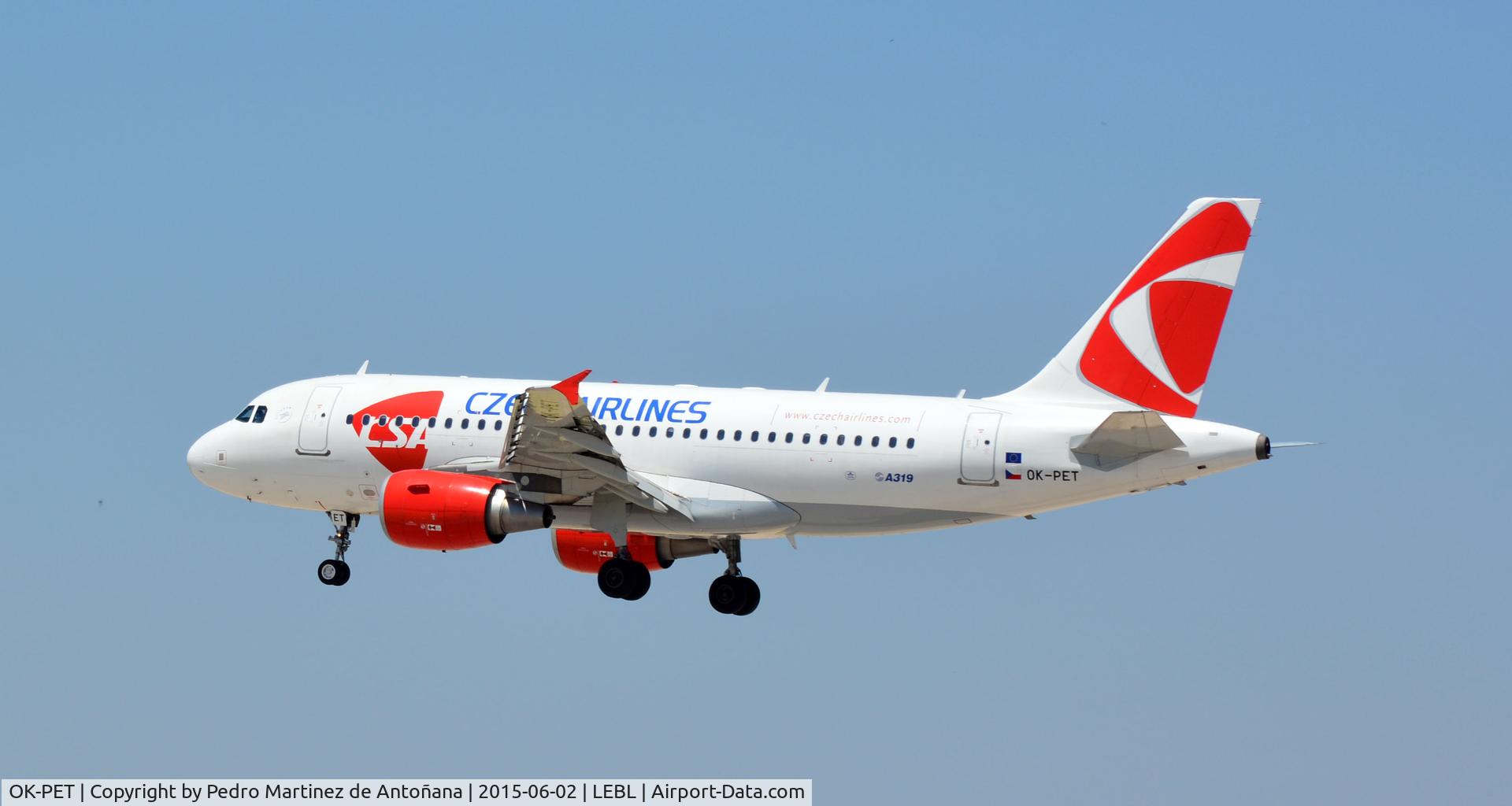 OK-PET, 2010 Airbus A319-112 C/N 4258, El Prat Barcelona - España