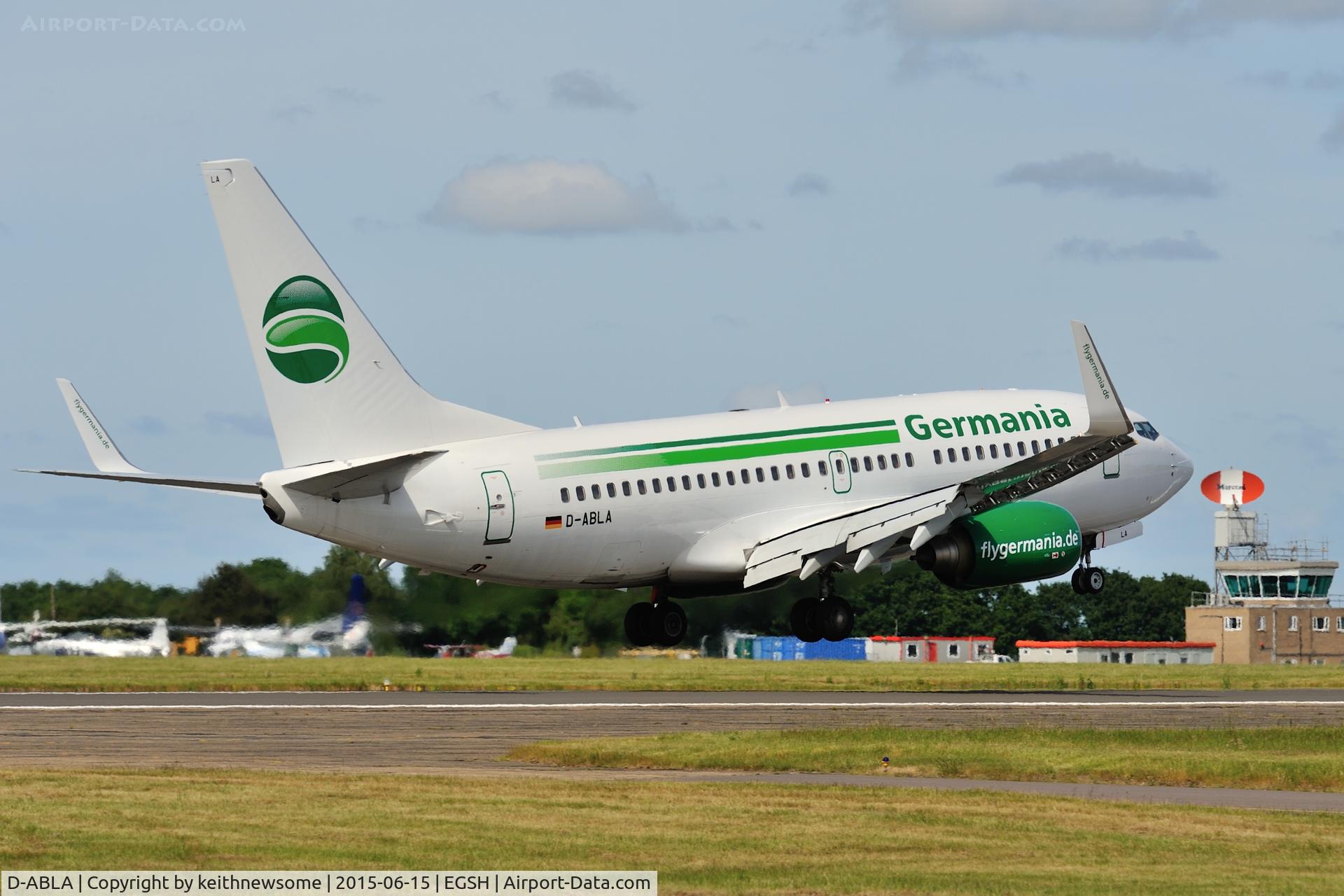 D-ABLA, 2007 Boeing 737-76J C/N 36114, Arriving from Dalaman.