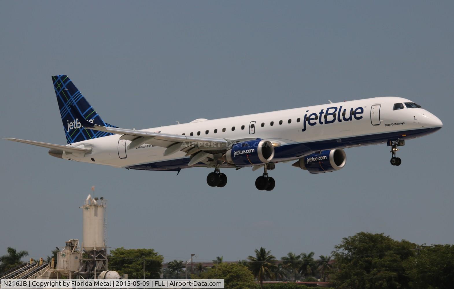 N216JB, 2006 Embraer 190AR (ERJ-190-100IGW) C/N 19000026, Jet Blue