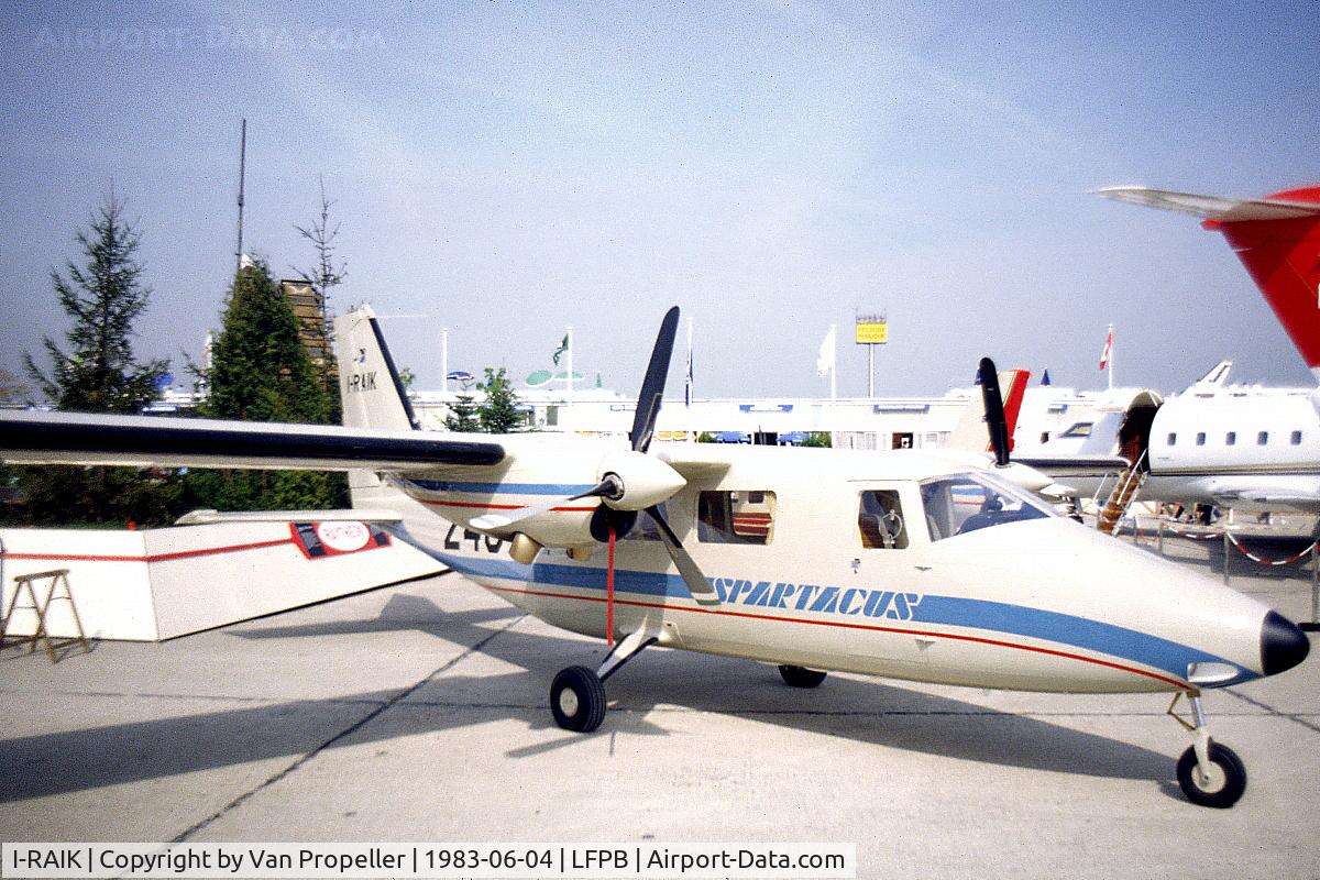 I-RAIK, 1986 Partenavia AP-68TP-300 Spartacus C/N 8002, The Spartacus shown at the 1983 Paris air show at Le Bourget.