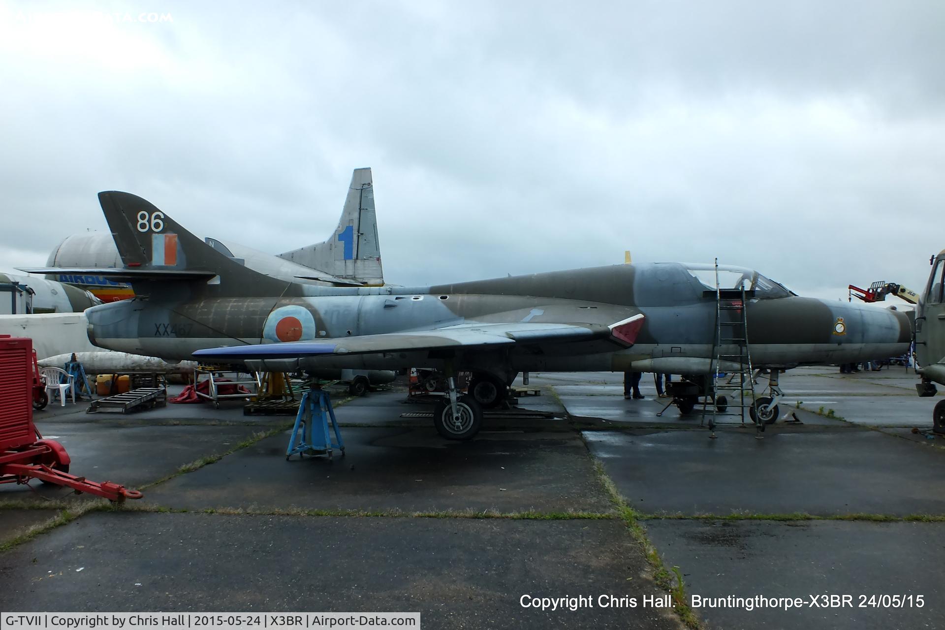 G-TVII, 1958 Hawker Hunter T.7 C/N 41H-693834, at the Cold War Jets Open Day 2015