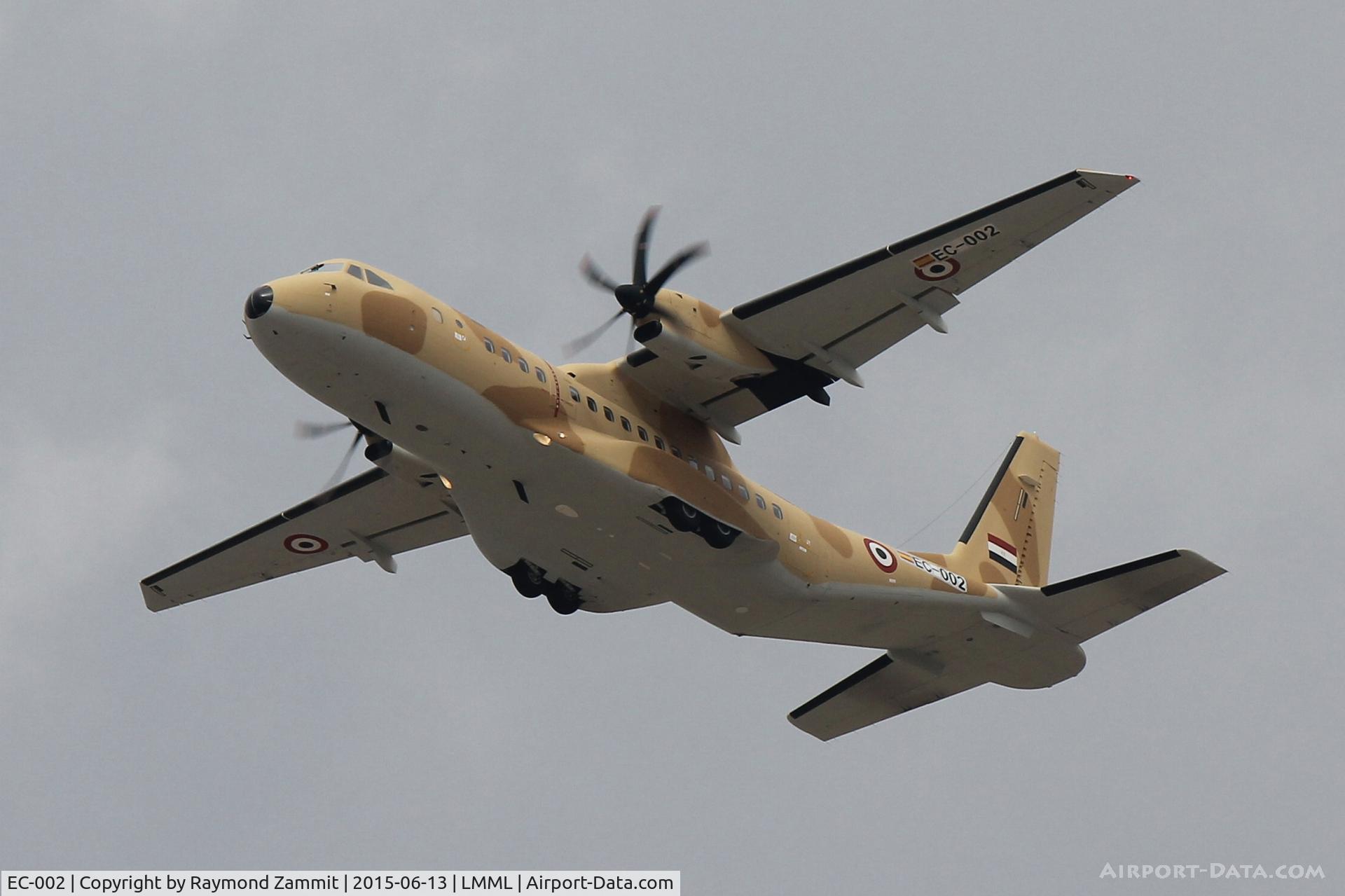 EC-002, CASA C-295M C/N S-151, Casa CN-295 EC-002 Egptian Air Force on delivery flight to final destination.