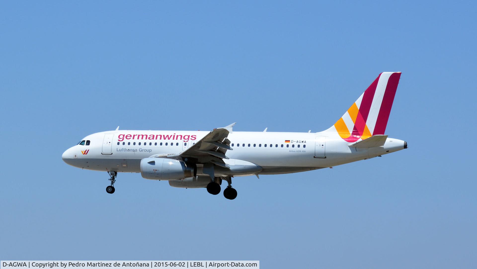 D-AGWA, 2006 Airbus A319-132 C/N 2813, El Prat Barcelona - España