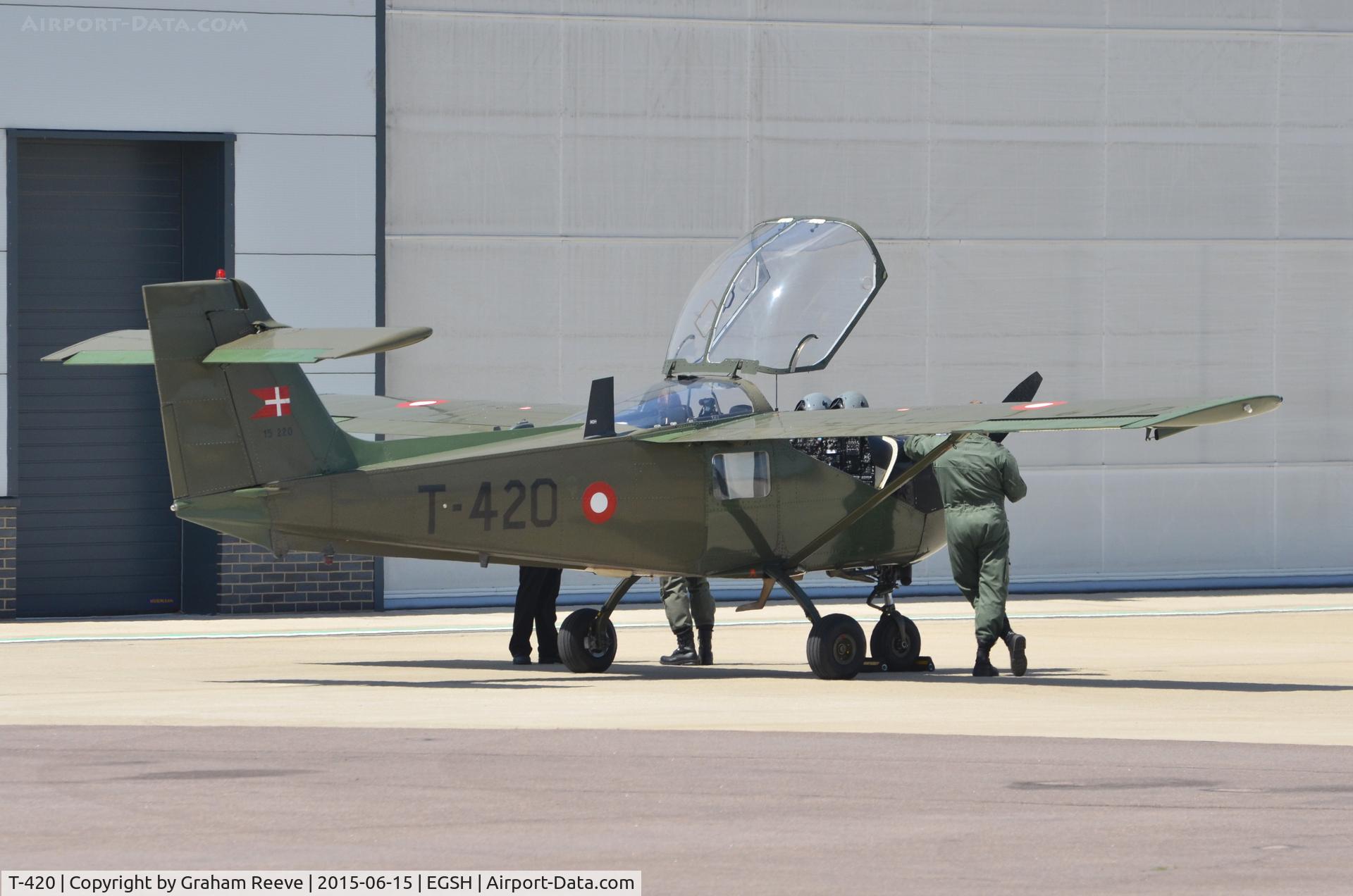 T-420, Saab T-17 Supporter C/N 15-220, Just arrived at Norwich.