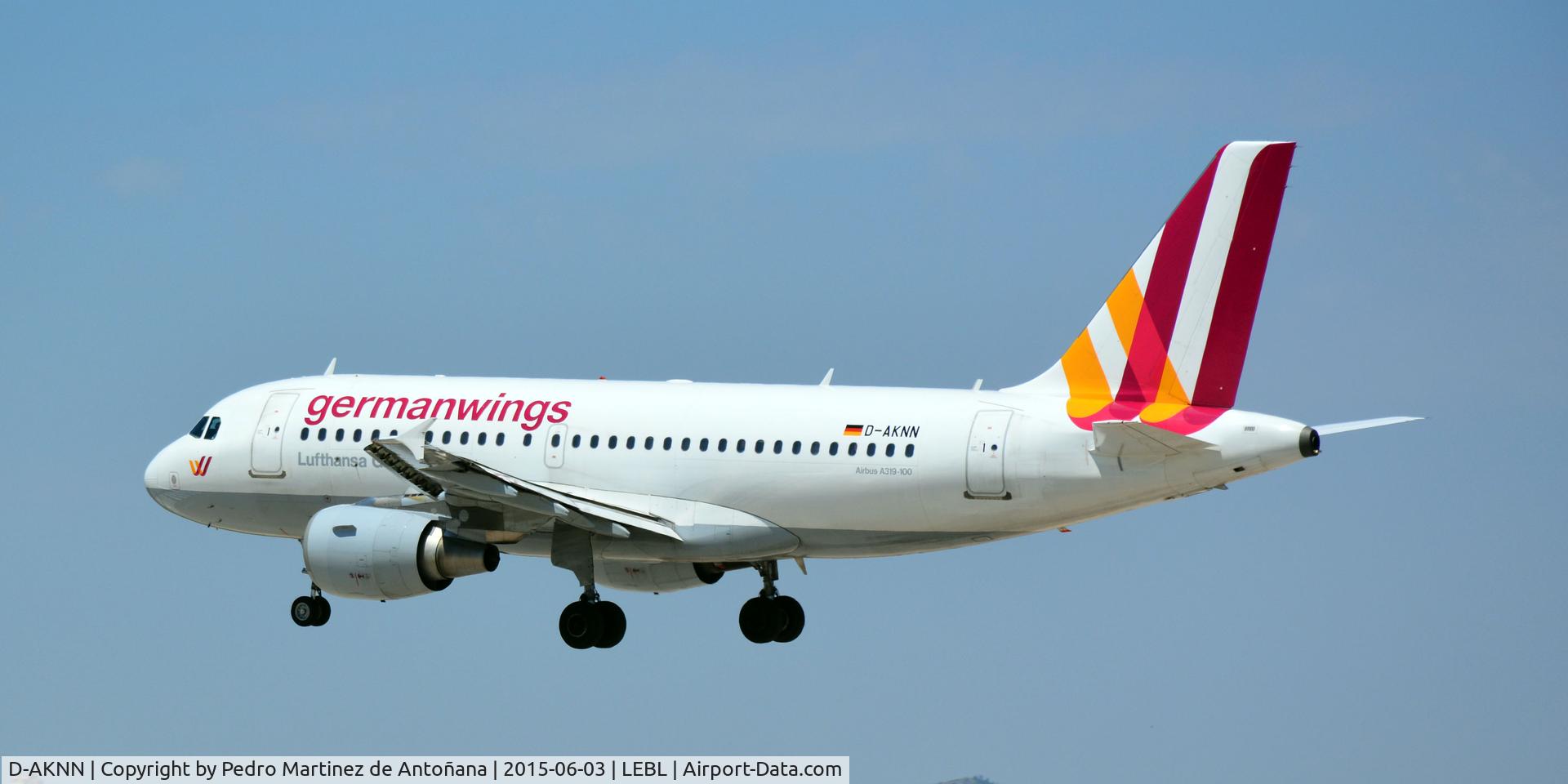 D-AKNN, 1999 Airbus A319-112 C/N 1136, El Prat Barcelona - España