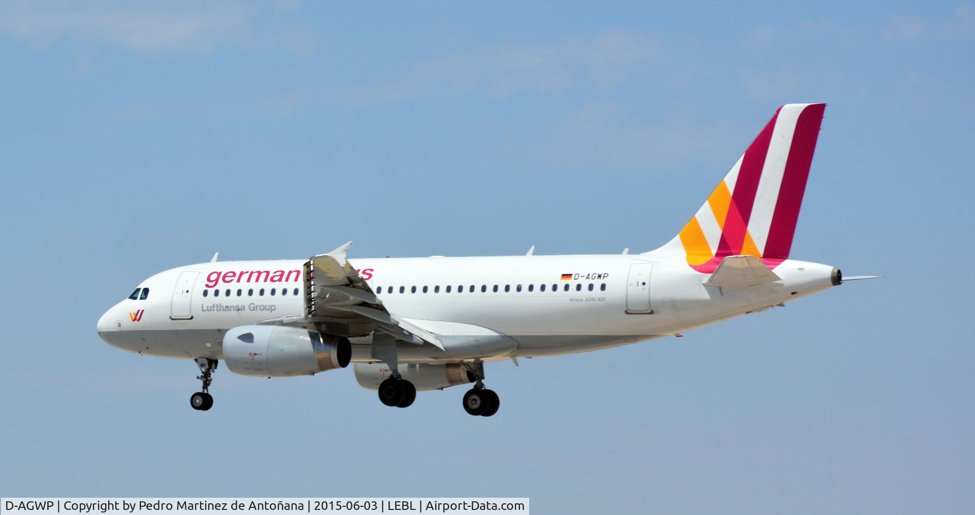 D-AGWP, 2010 Airbus A319-132 C/N 4227, El Prat Barcelona - España