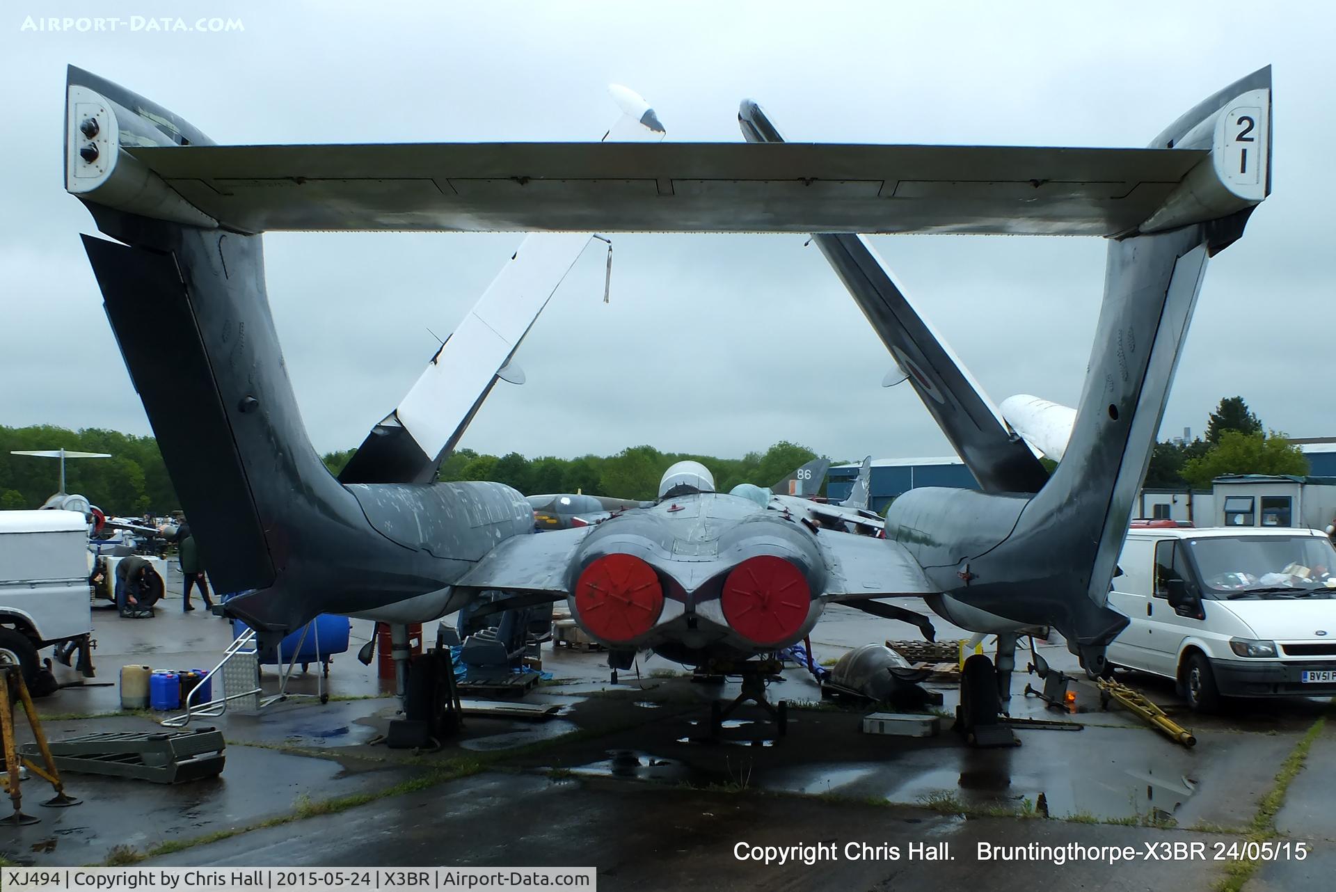 XJ494, 1959 De Havilland DH-110 Sea Vixen FAW.2 C/N 10021, at the Cold War Jets Open Day 2015