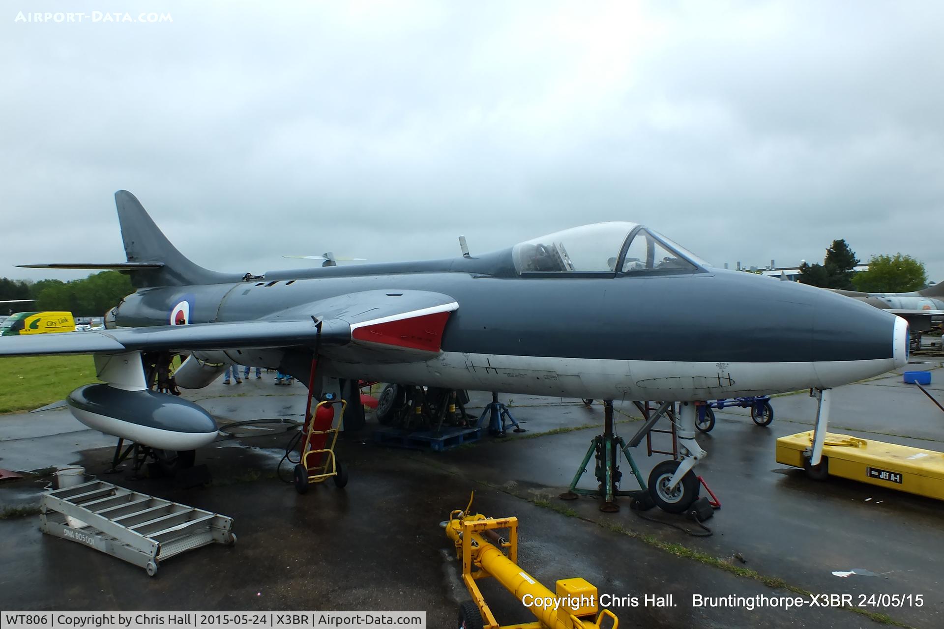 WT806, 1955 Hawker Hunter GA.11 C/N 41H-670749, at the Cold War Jets Open Day 2015