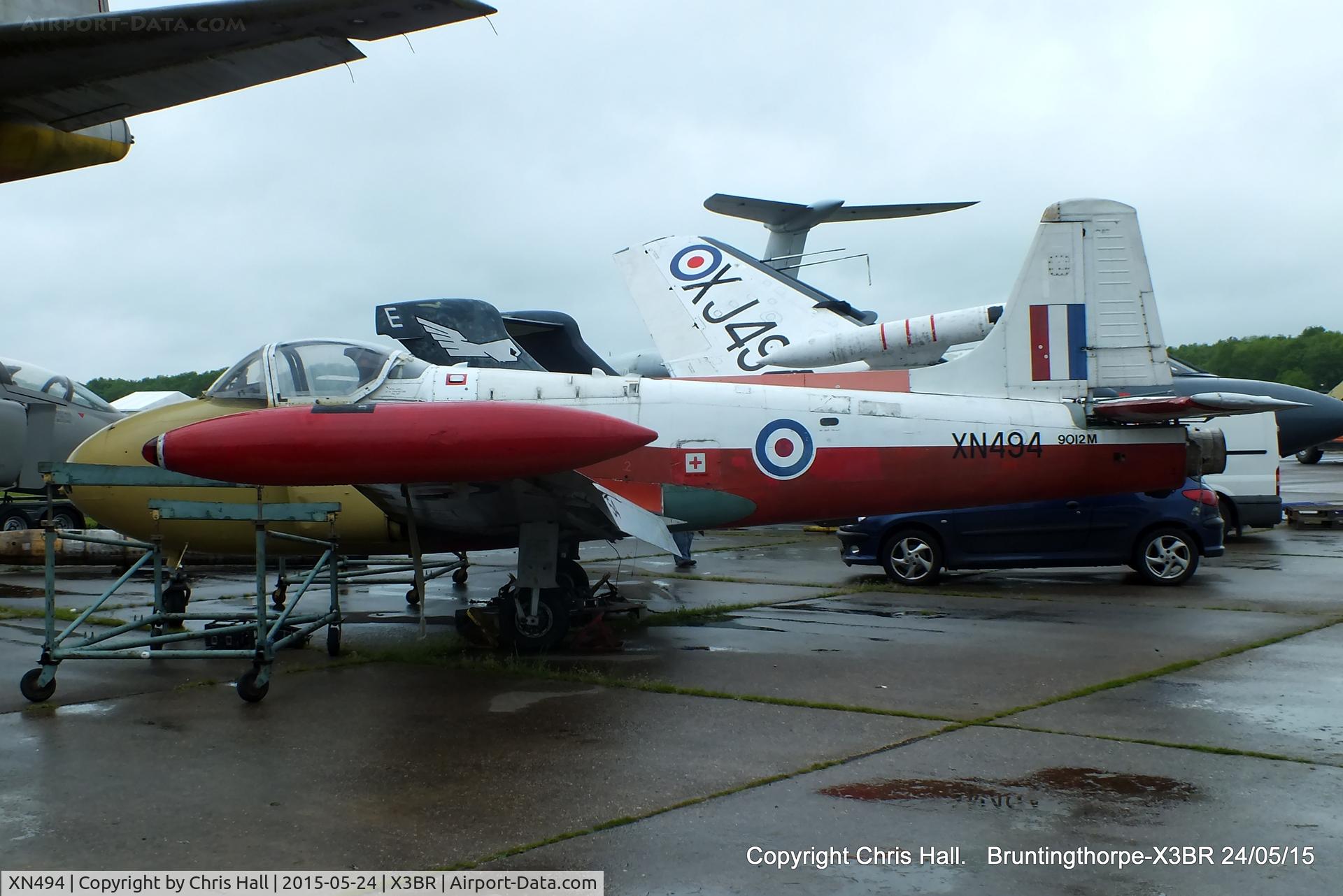 XN494, 1960 Hunting P-84 Jet Provost T.3A C/N PAC/W/10155, at the Cold War Jets Open Day 2015