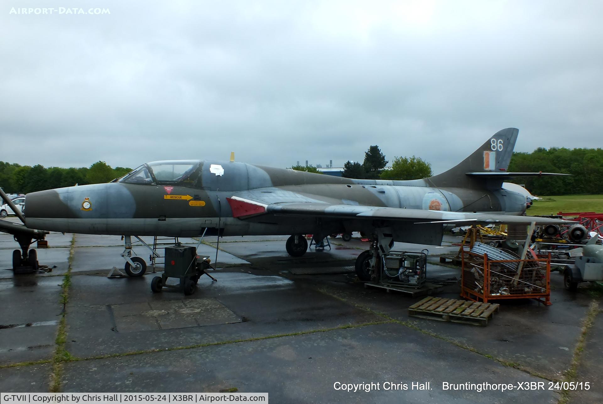 G-TVII, 1958 Hawker Hunter T.7 C/N 41H-693834, at the Cold War Jets Open Day 2015