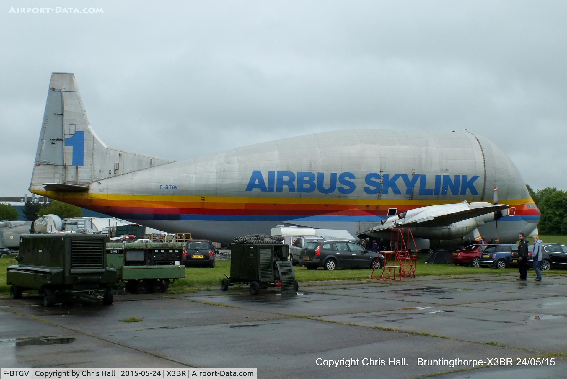 F-BTGV, Aero Spacelines 377SGT Super Guppy Turbine C/N 0001, at the Cold War Jets Open Day 2015