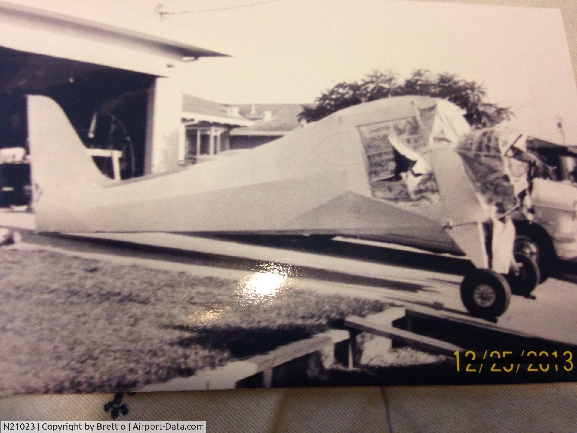 N21023, Aeronca KCA C/N KCA8, Getting rebuilt Watsonville ca in the 1960's