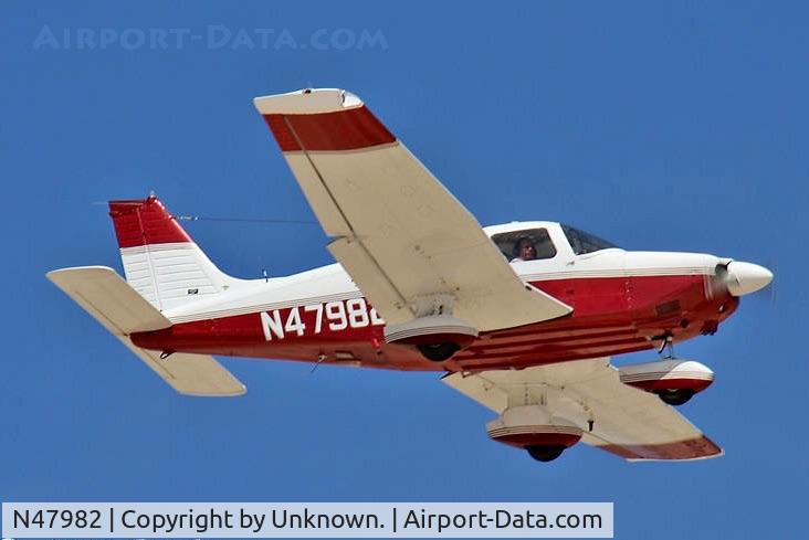 N47982, 1977 Piper PA-28-181 C/N 28-7890165, Against the blue sky