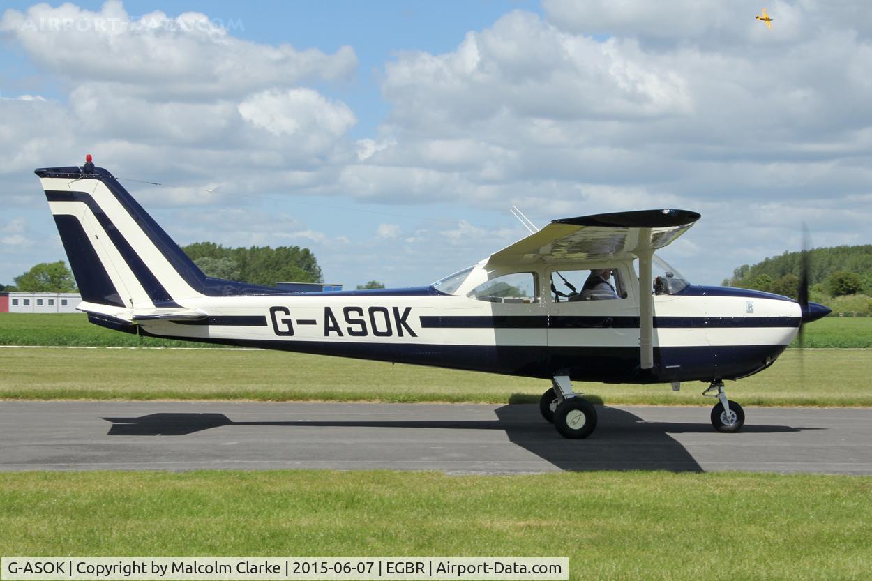 G-ASOK, 1964 Reims Cessna F172E Skyhawk C/N 0057, Reims F172E at The Real Aeroplane Club's Radial Engine Aircraft Fly-In, Breighton Airfield, June 7th 2015.