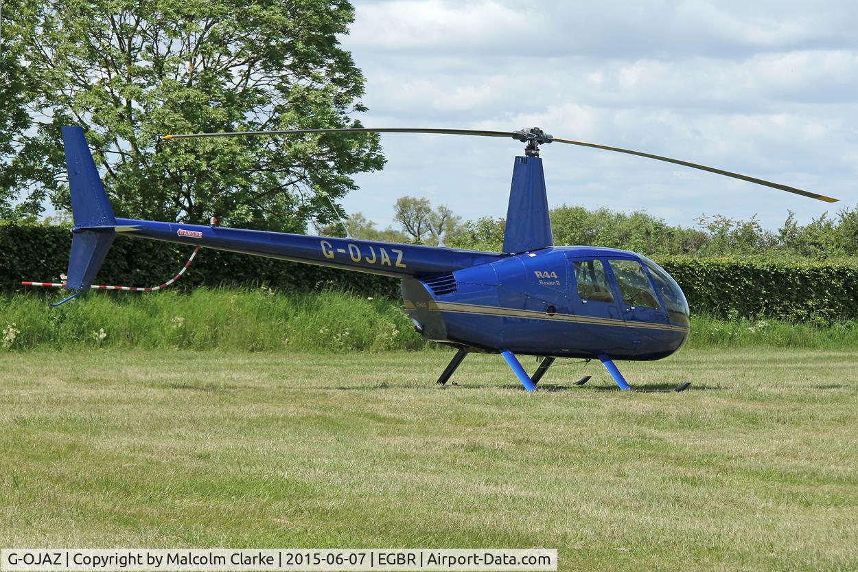 G-OJAZ, 2006 Robinson R44 Raven II C/N 11216, Robinson R44 II at The Real Aeroplane Club's Radial Engine Aircraft Fly-In, Breighton Airfield, June 7th 2015.