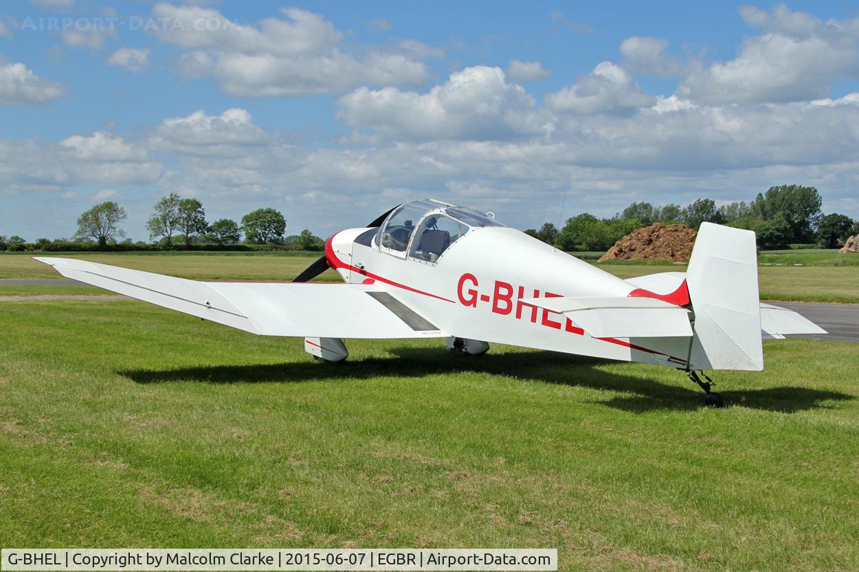 G-BHEL, 1957 SAN Jodel D-117 C/N 735, SAN Jodel D-117 at The Real Aeroplane Club's Radial Engine Aircraft Fly-In, Breighton Airfield, June 7th 2015.