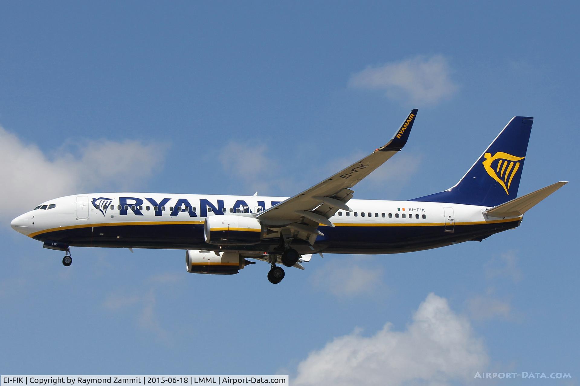 EI-FIK, 2015 Boeing 737-8AS C/N 44700, B737-800 EI-FIK Ryanair