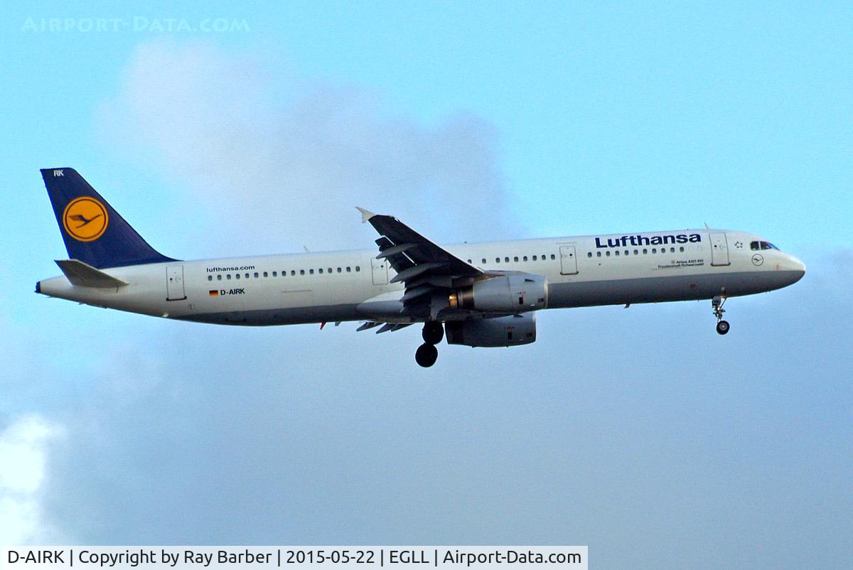 D-AIRK, 1994 Airbus A321-131 C/N 0502, Airbus A321-131 [0502] (Lufthansa) Home~G 22/5/2015
