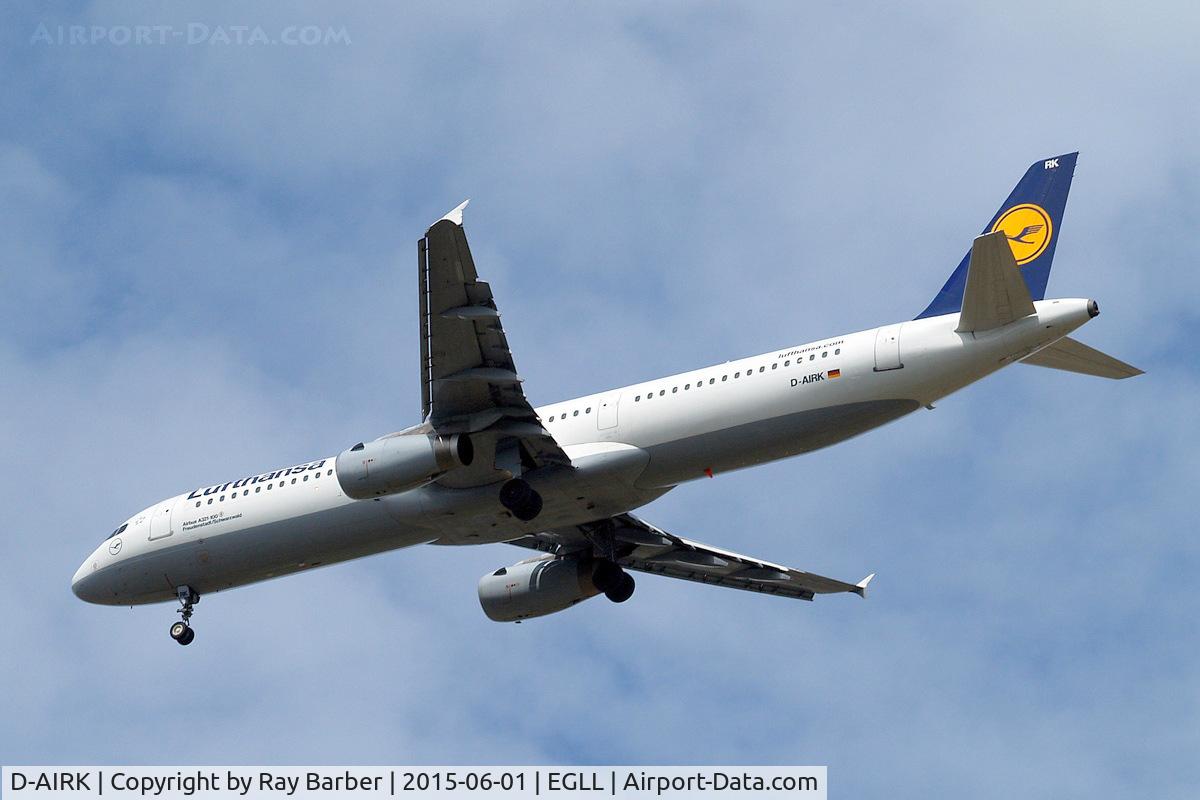 D-AIRK, 1994 Airbus A321-131 C/N 0502, Airbus A321-131 [0502] (Lufthansa) Home~G 01/06/2015. On approach 27R.